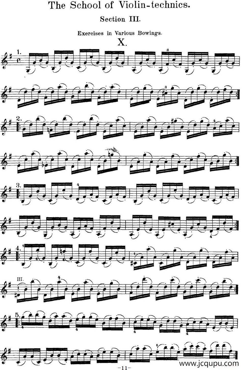 史拉迪克小提琴技术练习 第3册（Ⅹ）简谱