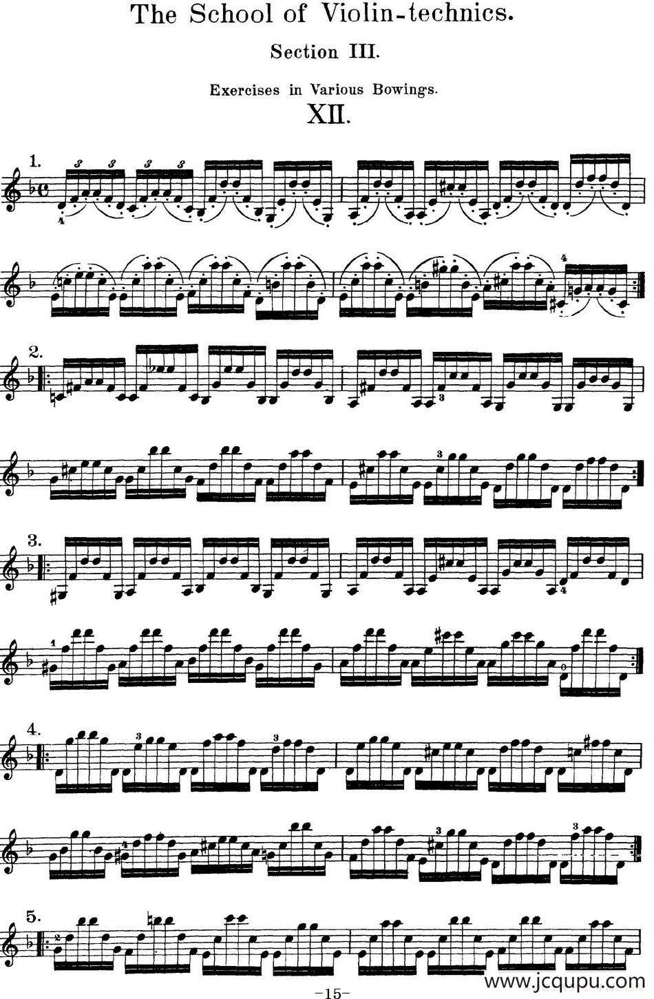 史拉迪克小提琴技术练习 第3册（Ⅻ）简谱
