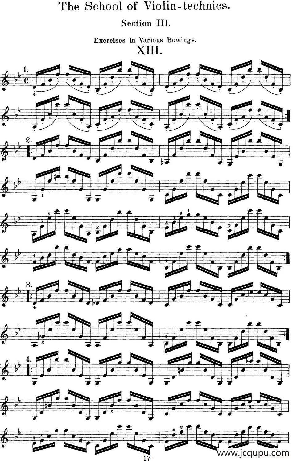 史拉迪克小提琴技术练习 第3册（XIII）简谱