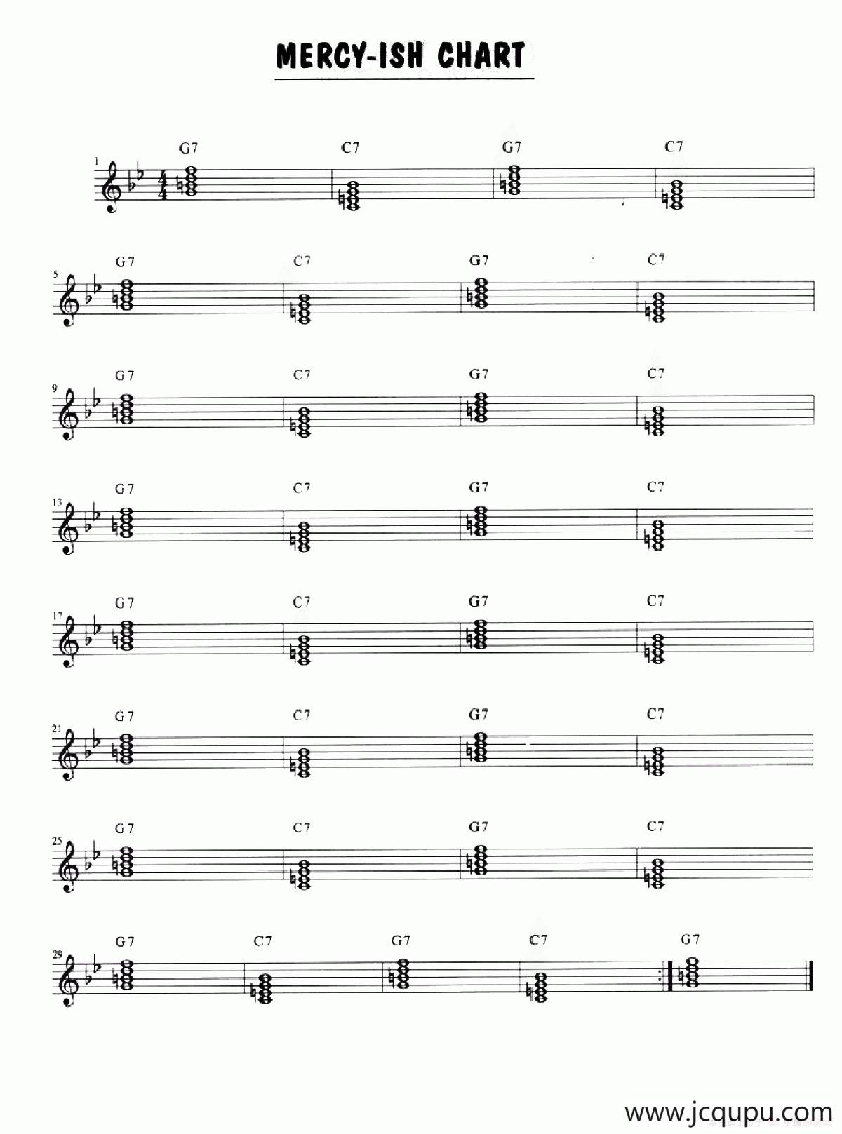 Mercy-ish Chart简谱