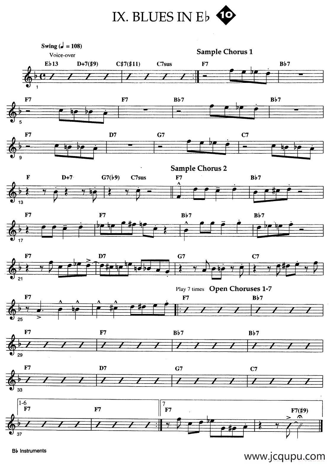 Jazz Patterns For Improvisation Bb - Frank Mantooth（10）简谱