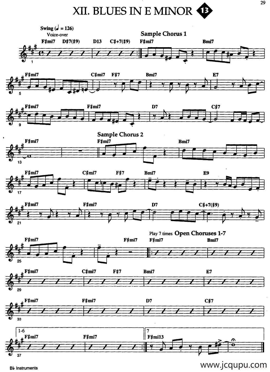 Jazz Patterns For Improvisation Bb - Frank Mantooth（13）简谱