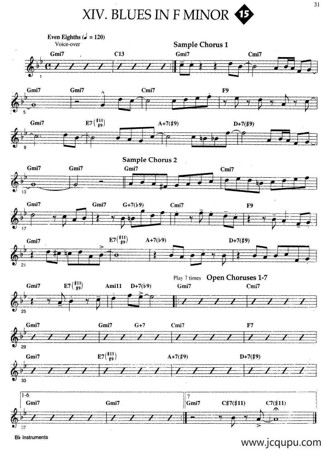 Jazz Patterns For Improvisation Bb - Frank Mantooth（15）简谱