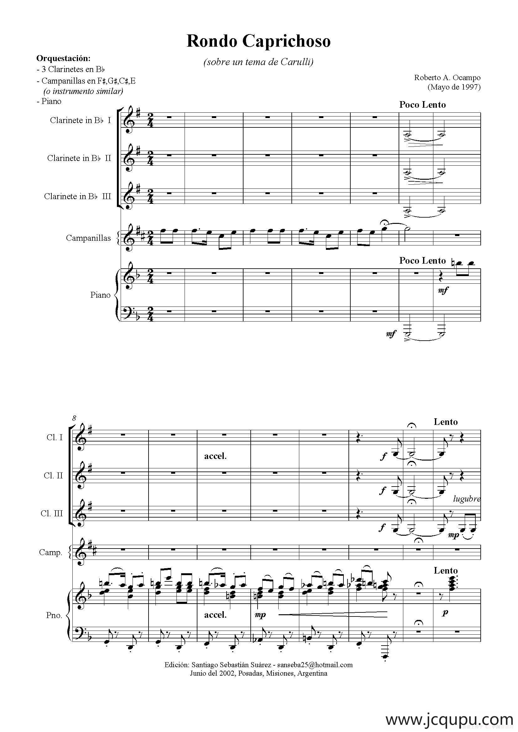 Rondo Caprichoso（单簧管三重奏）简谱