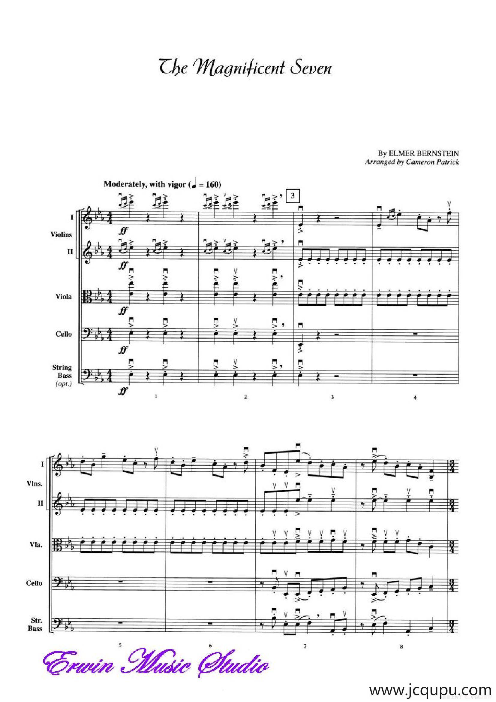 The Magnificent Seven（弦乐五重奏）简谱