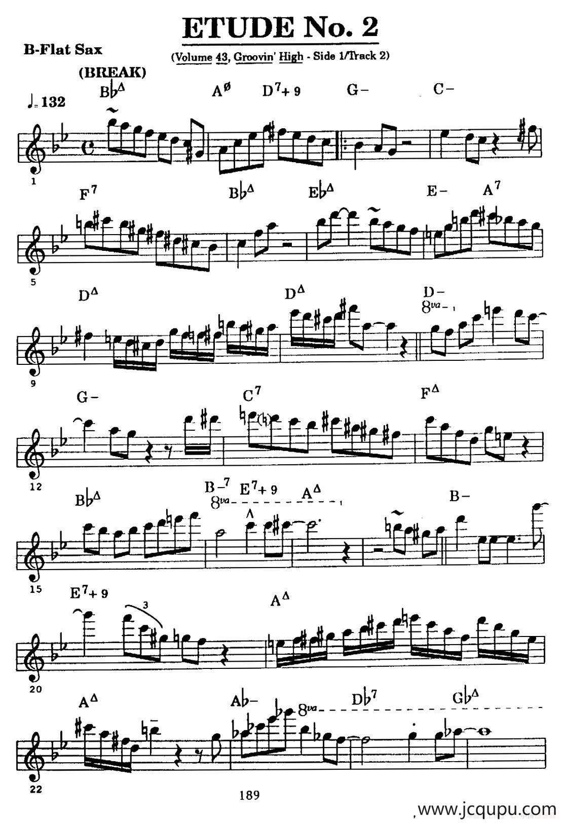 ETUDE No.2（高音萨克斯超吹练习曲）简谱