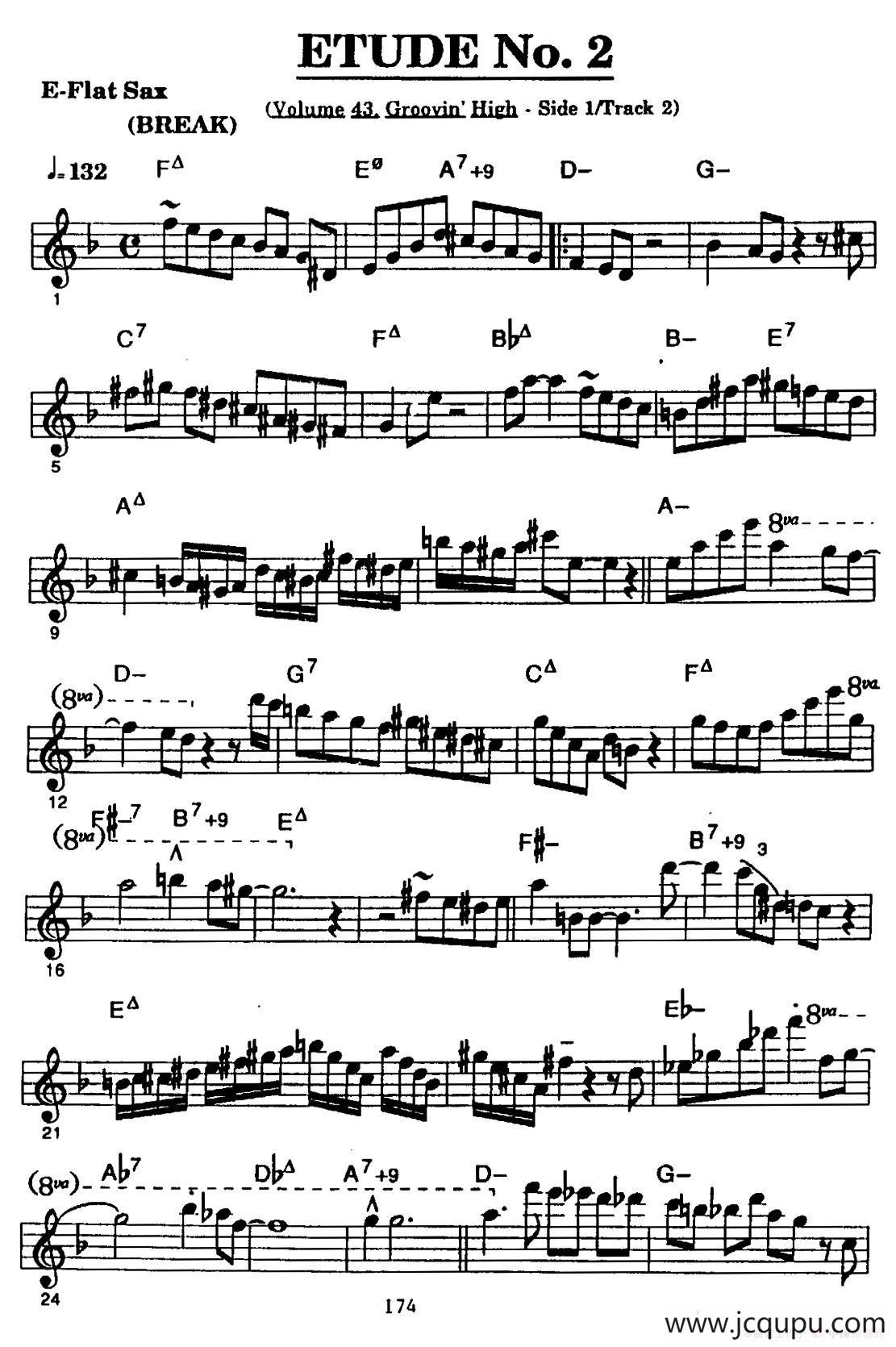 ETUDE No.2（中音萨克斯超吹练习曲）简谱