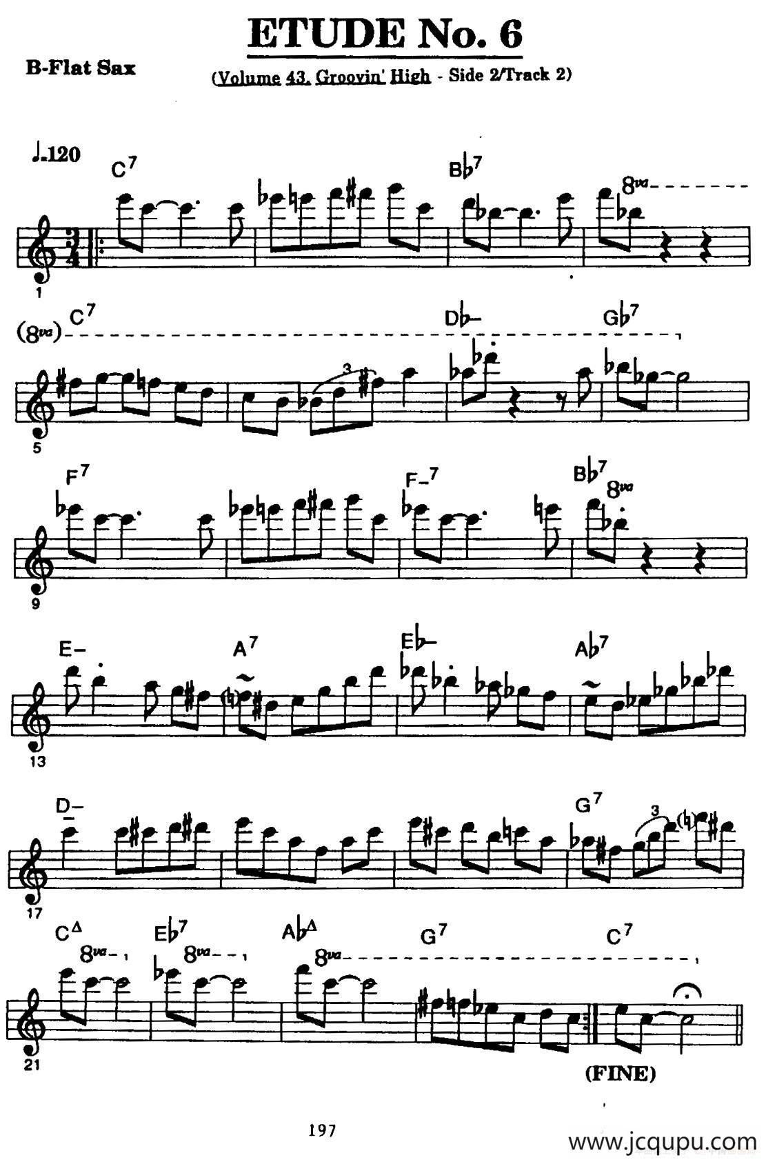 ETUDE No.6（高音萨克斯超吹练习曲）简谱