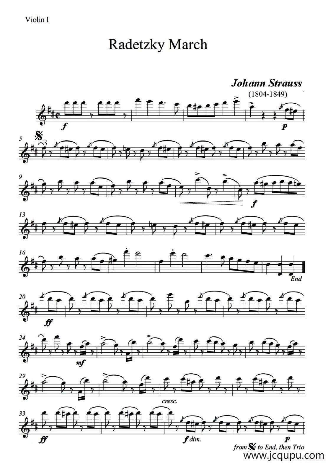 Radetzky March（拉德斯基进行曲）简谱