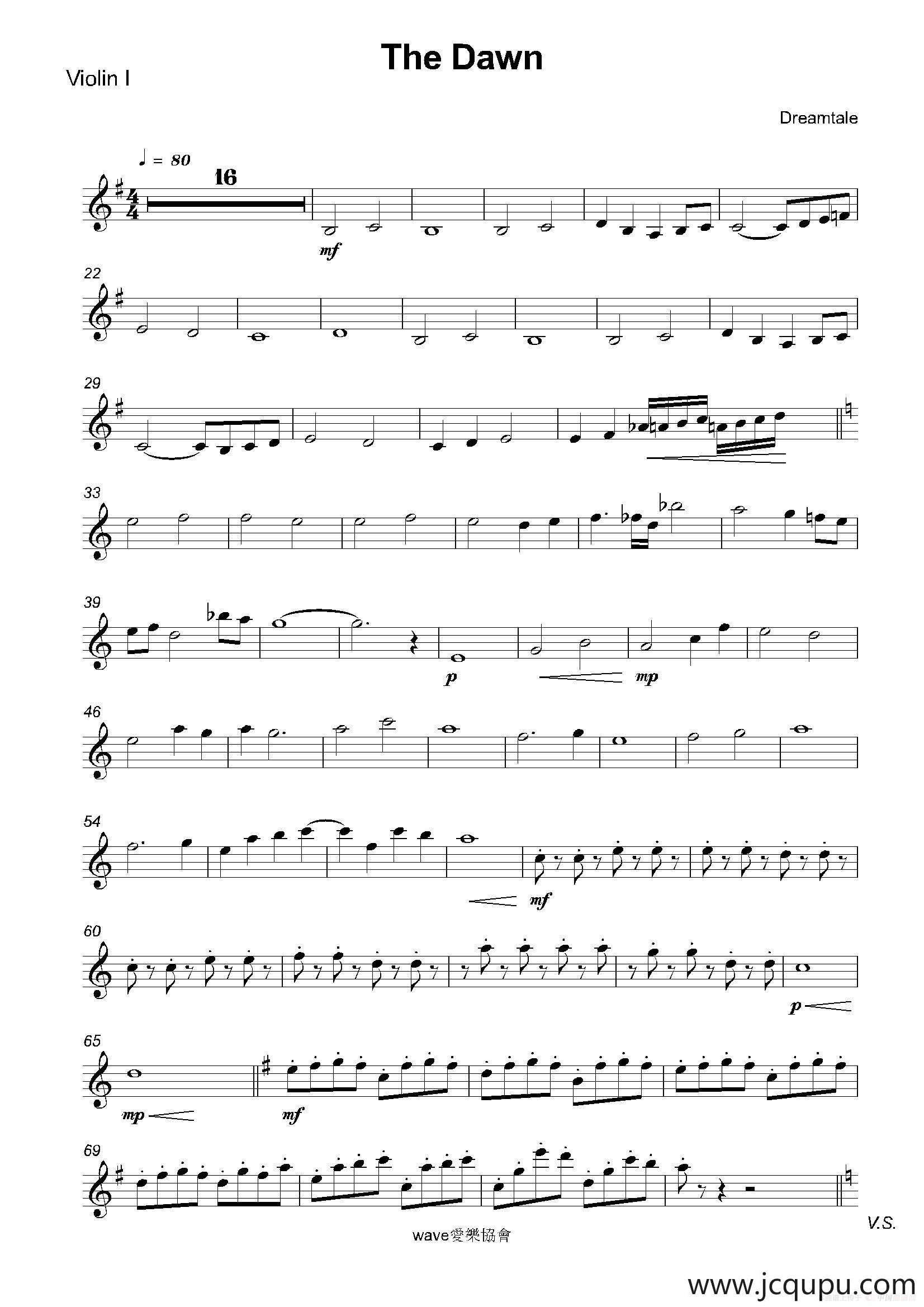 The Dawn（亡灵序曲）简谱