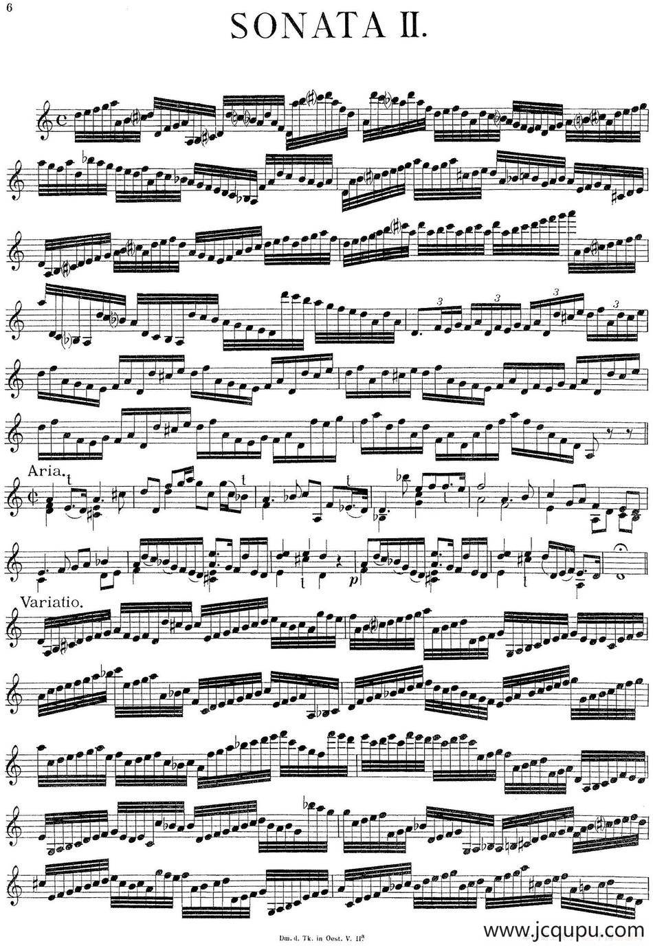 Biber Violin Sonata II简谱