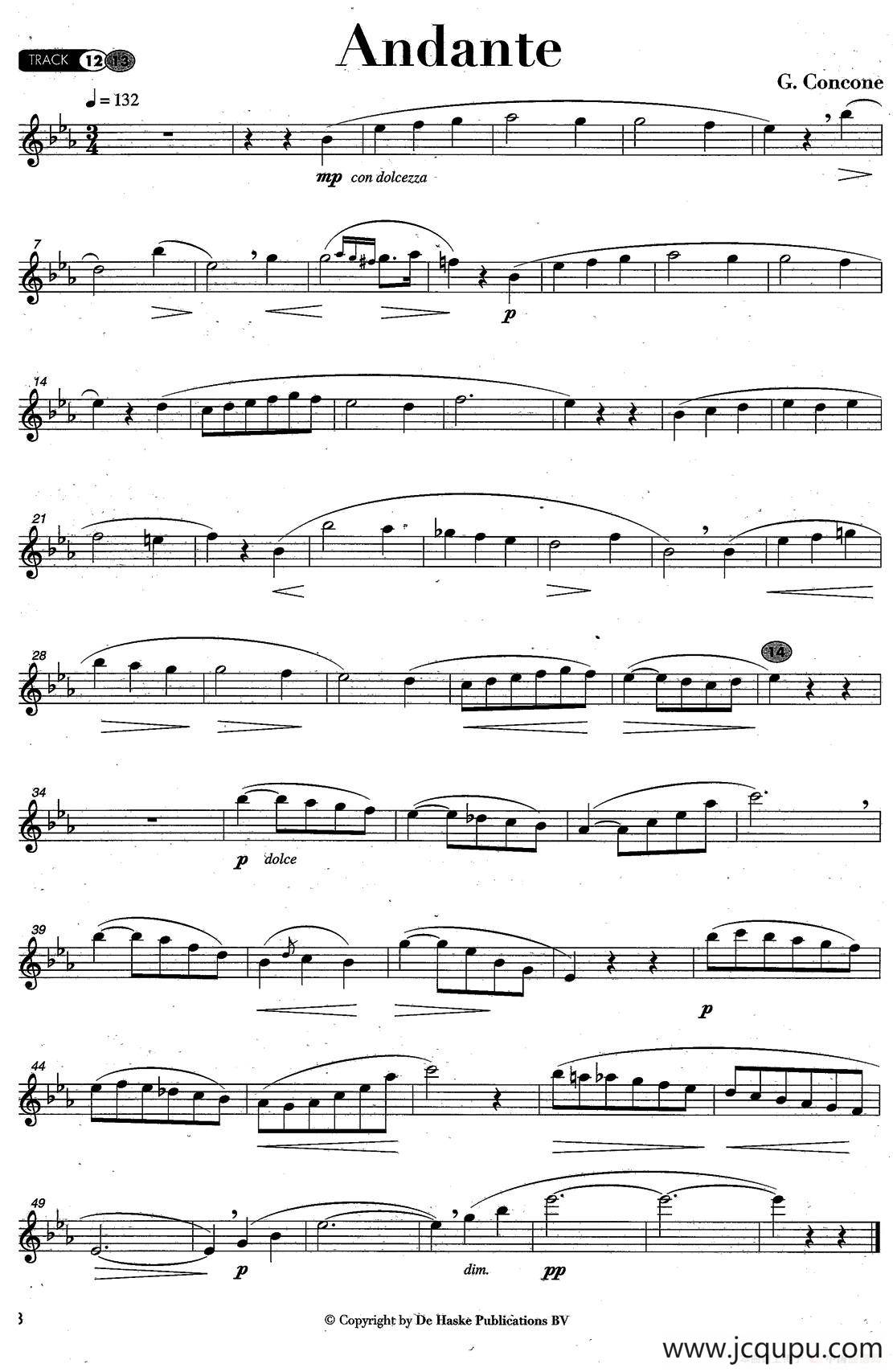 Andante（G·Concone作曲版）简谱