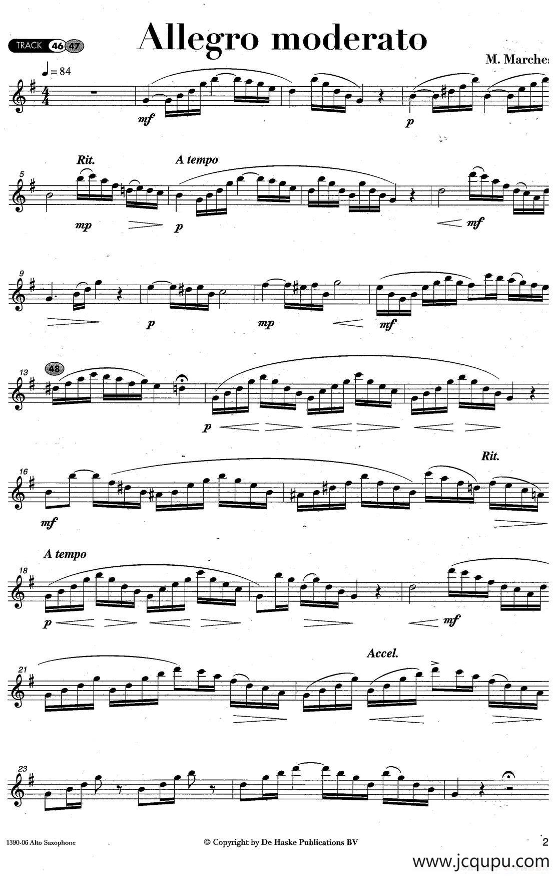 Allegro guisto（版本二）简谱