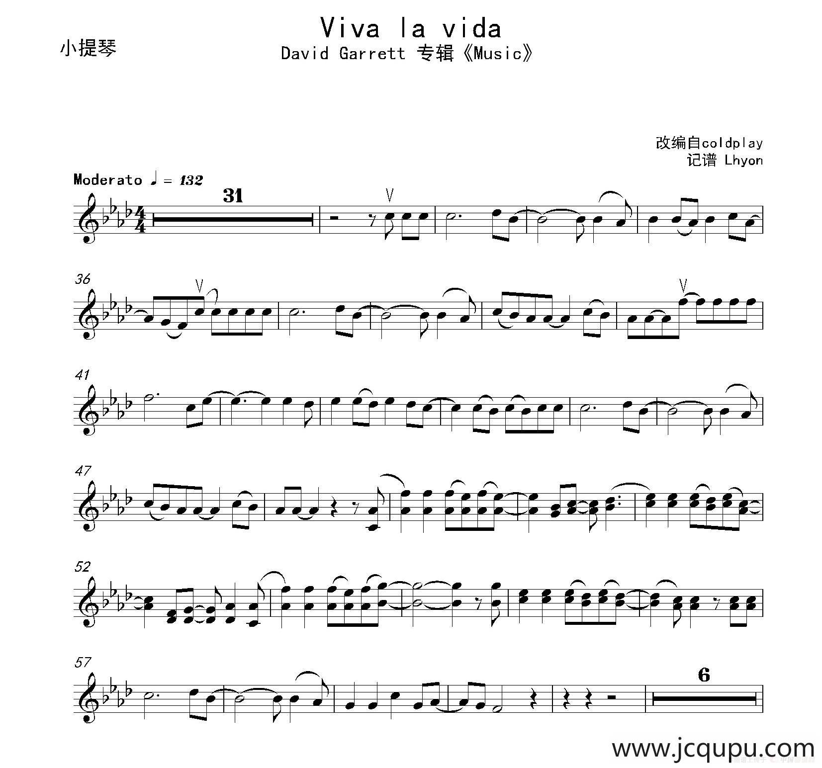 Viva la vida简谱