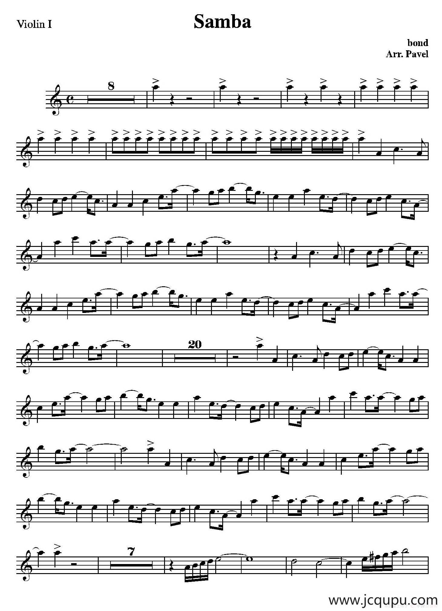 Samba（桑巴）简谱