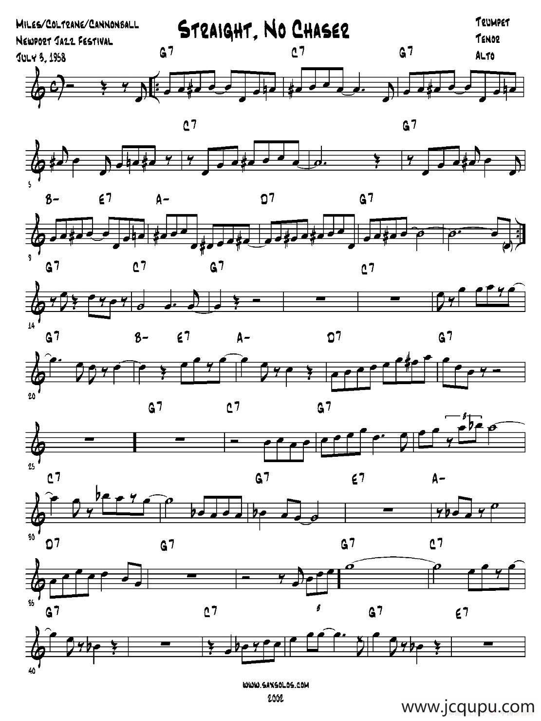 Straight，No Chaser简谱