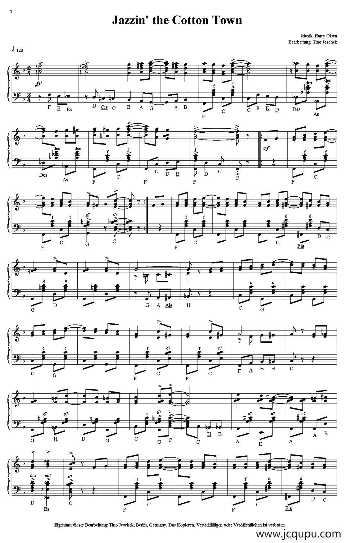 科顿城的爵士简谱