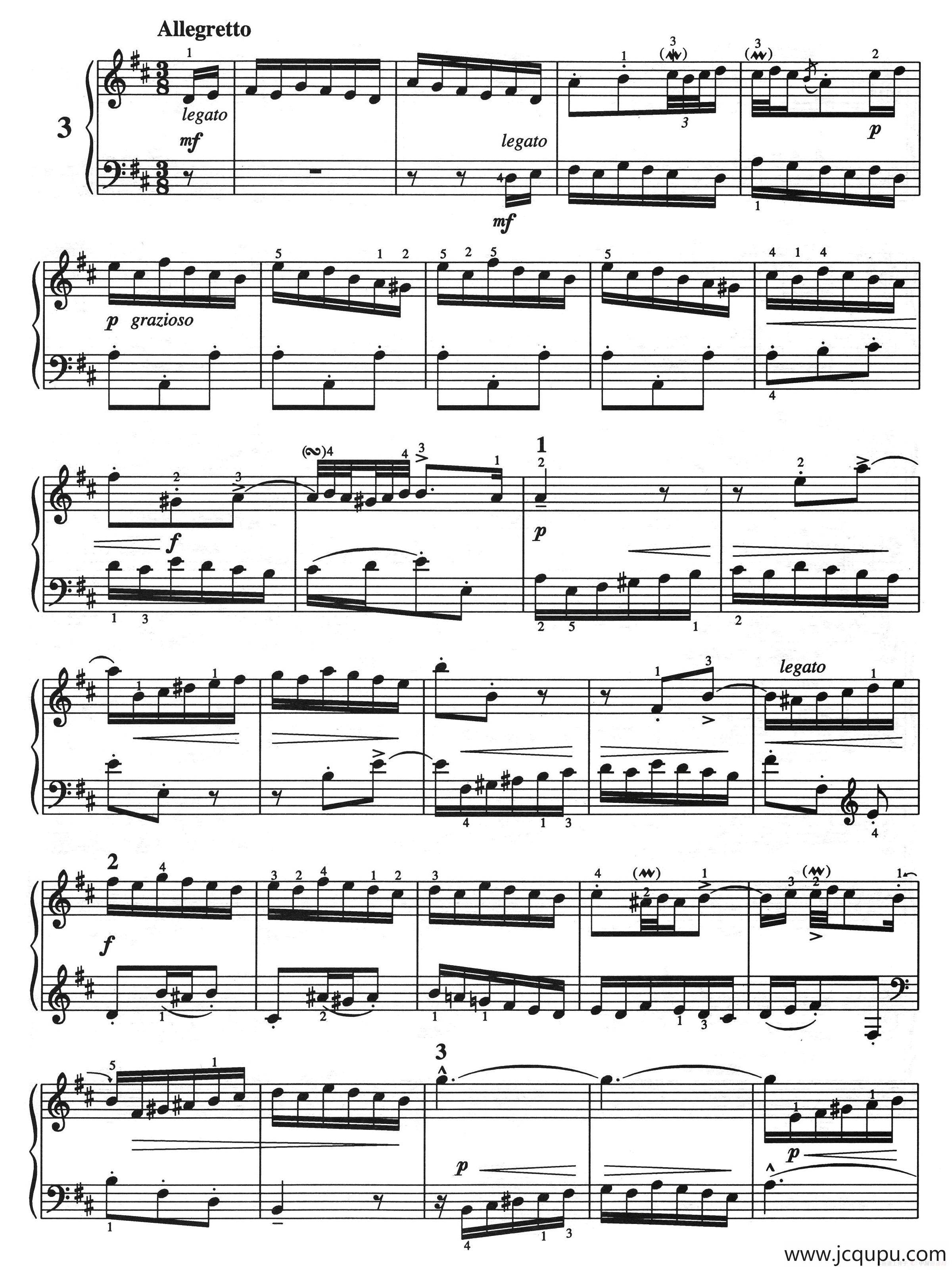 二部创意曲 No.3（人音2000.10首版）简谱