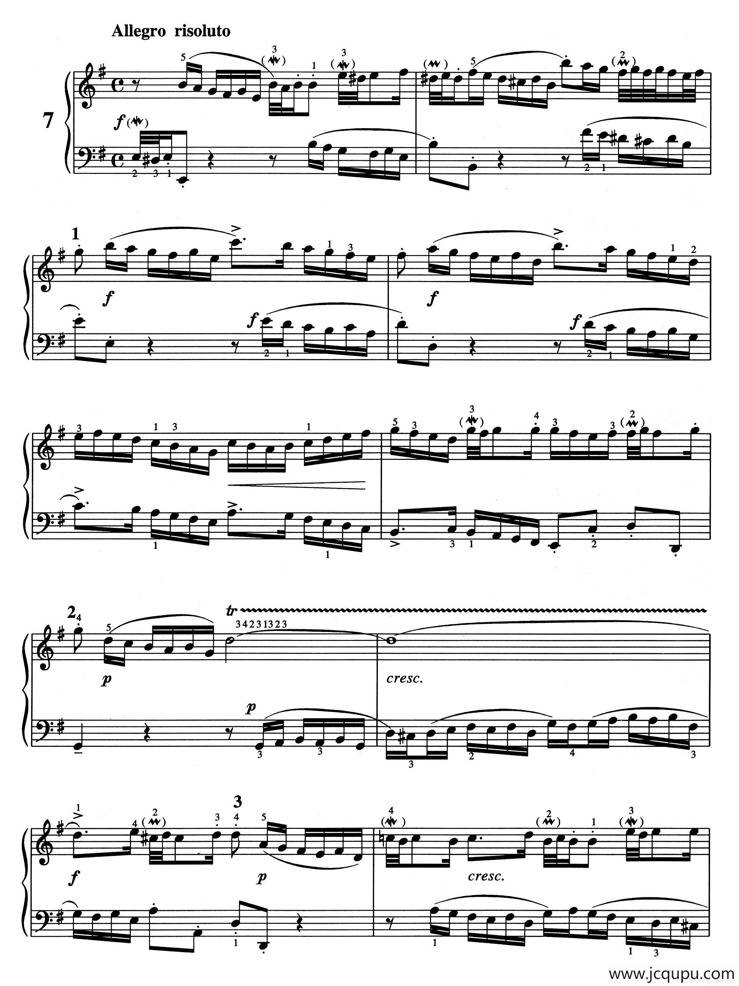 二部创意曲 No.7（人音2000.10首版）简谱