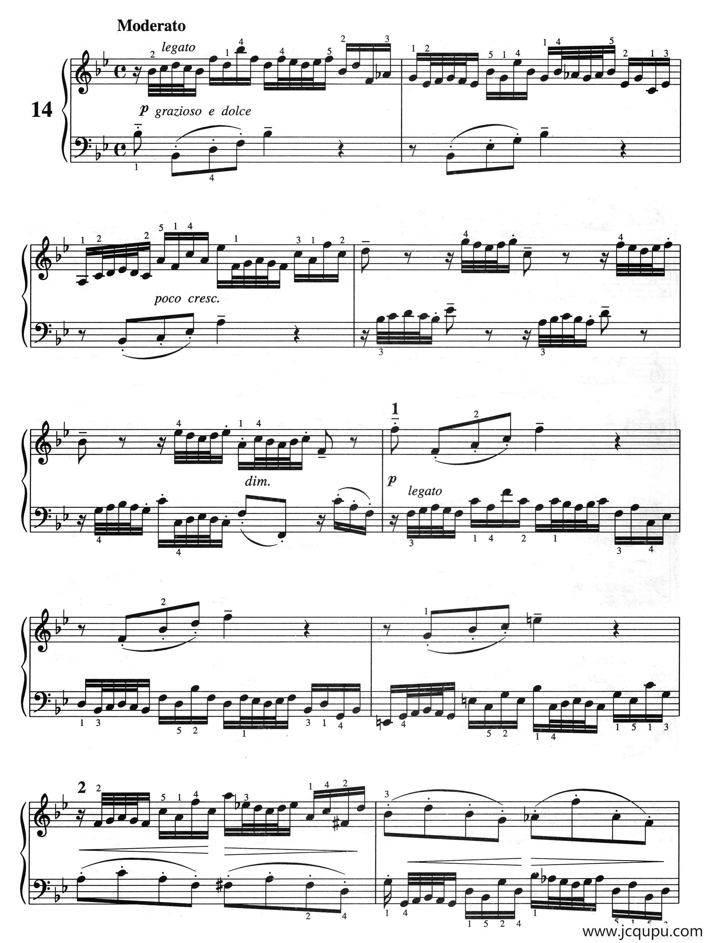 二部创意曲 No.14（人音2000.10首版）简谱