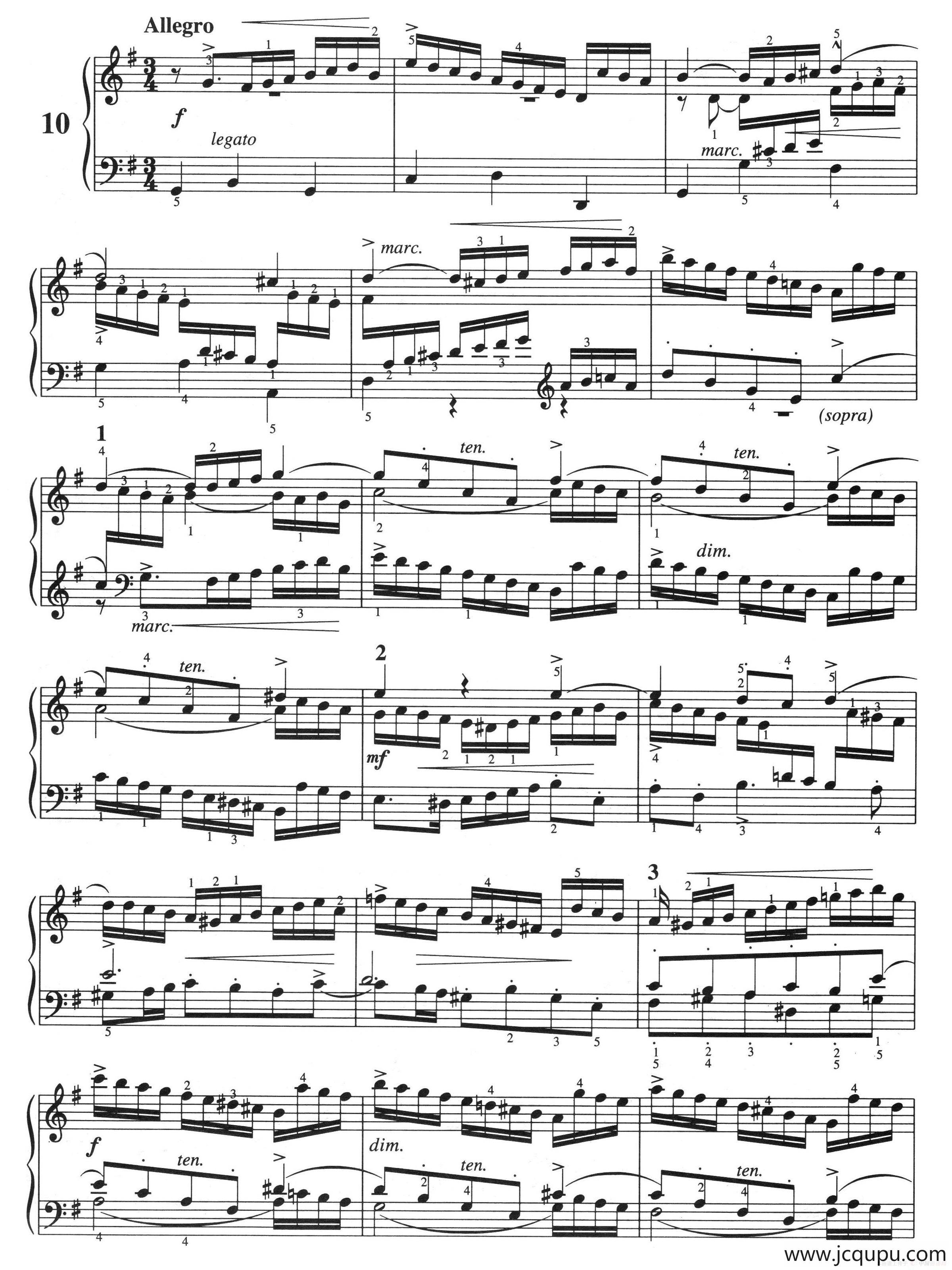 三部创意曲 No.10（人音2000.10首版）简谱