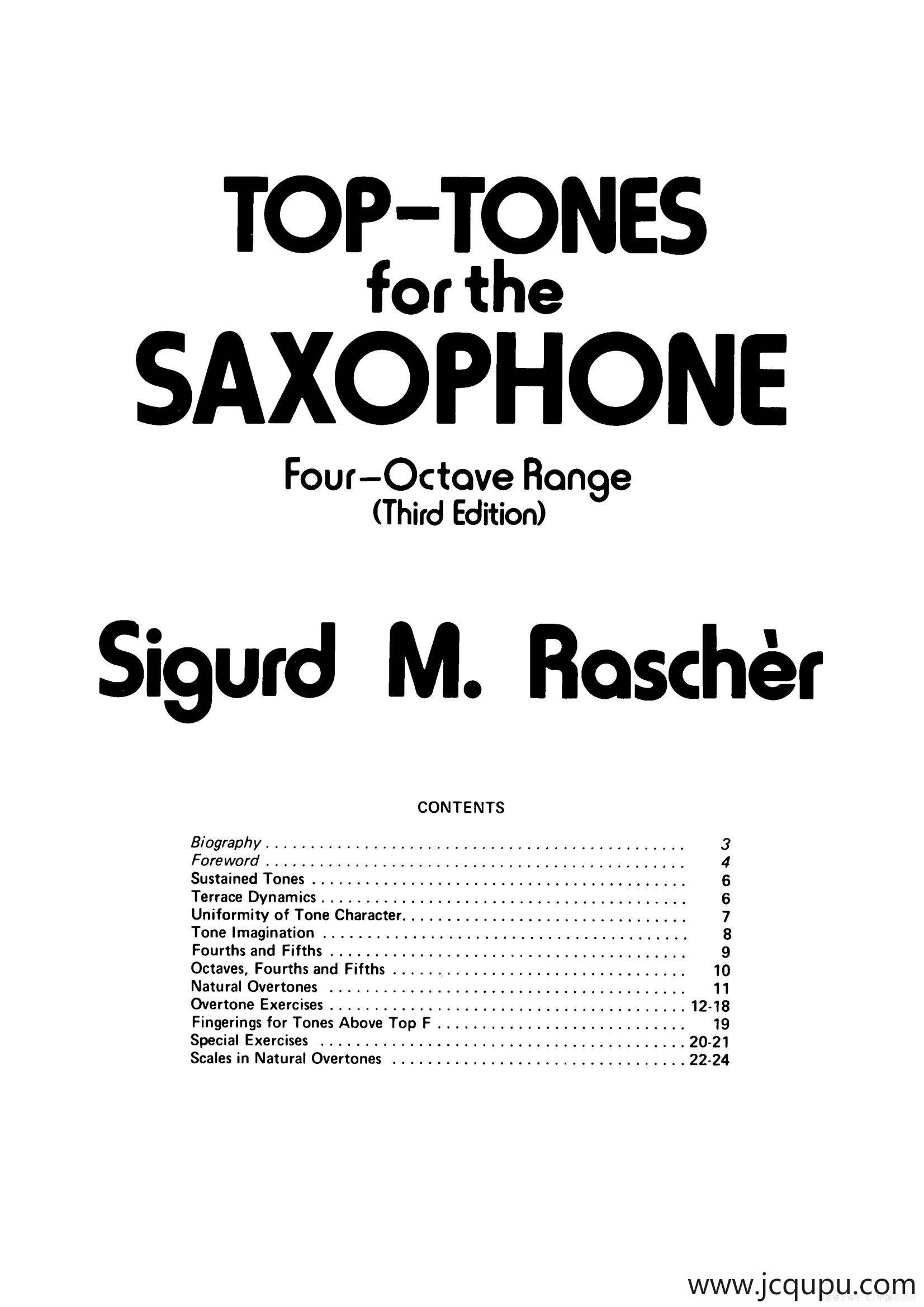 Top Tones for the Saxophone简谱