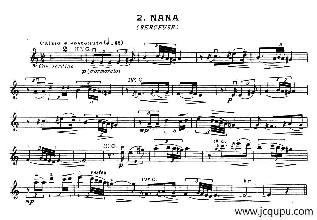 Suite of Spanish Folksongs:2、NANA简谱