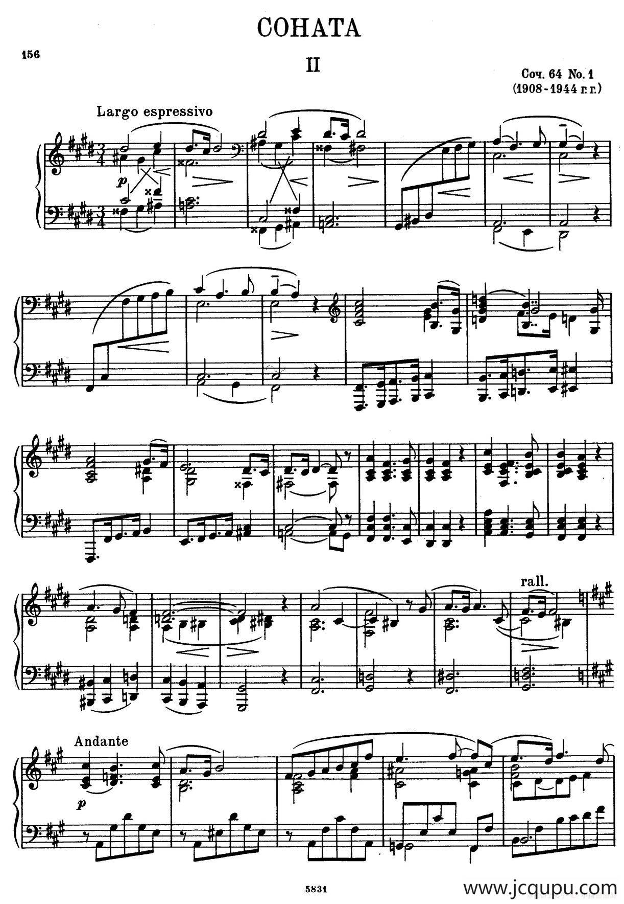 COHATA Op.64-1（Ⅱ）简谱