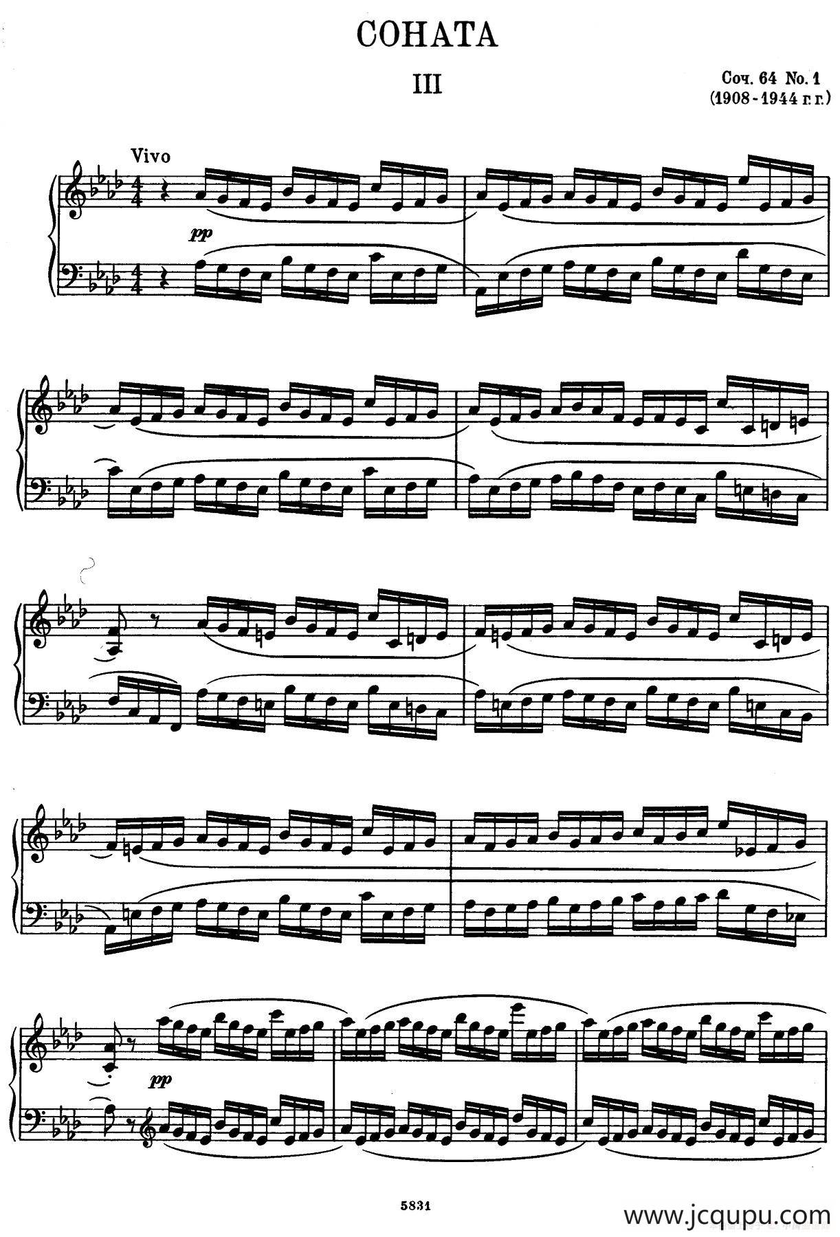 COHATA Op.64-1（Ⅲ）简谱