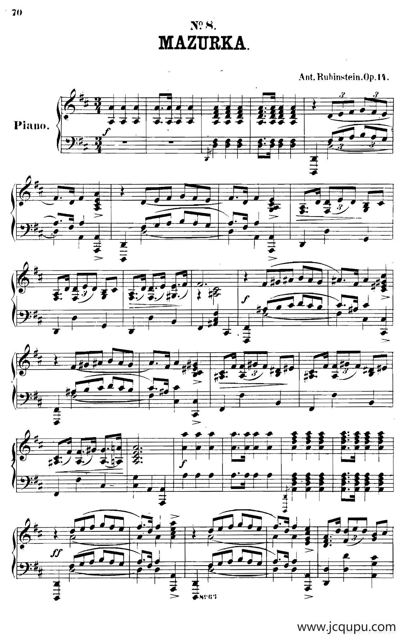 舞会 Le Bal Op.14（No.8）简谱