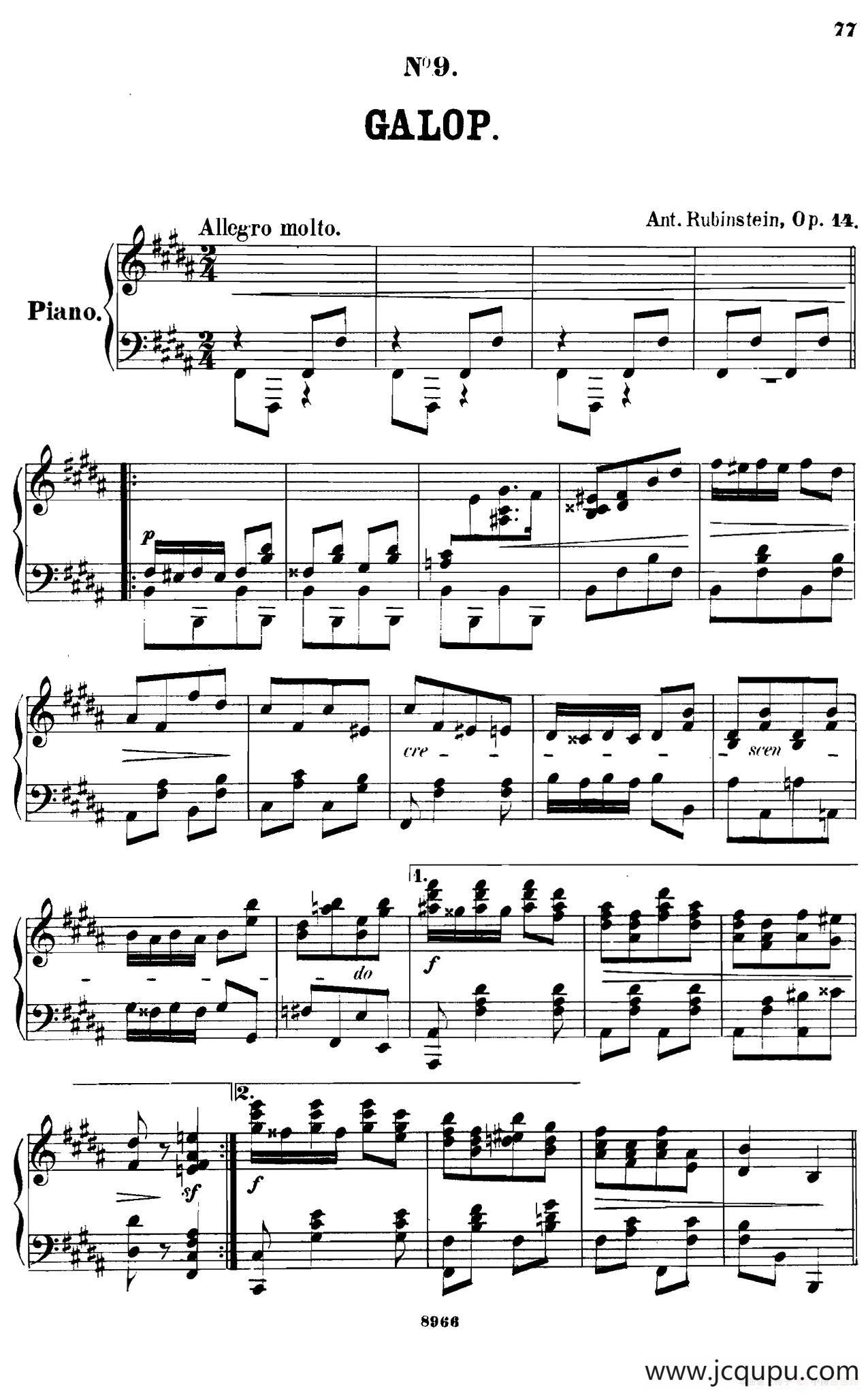 舞会 Le Bal Op.14（No.9）简谱