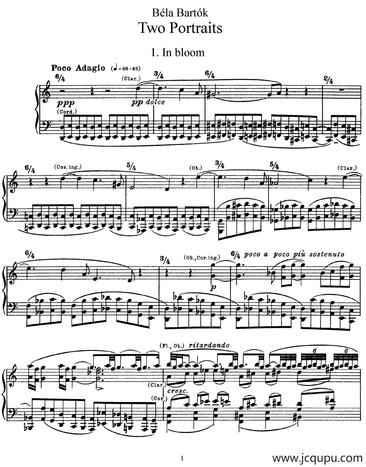 两幅音画（Ⅰ）简谱