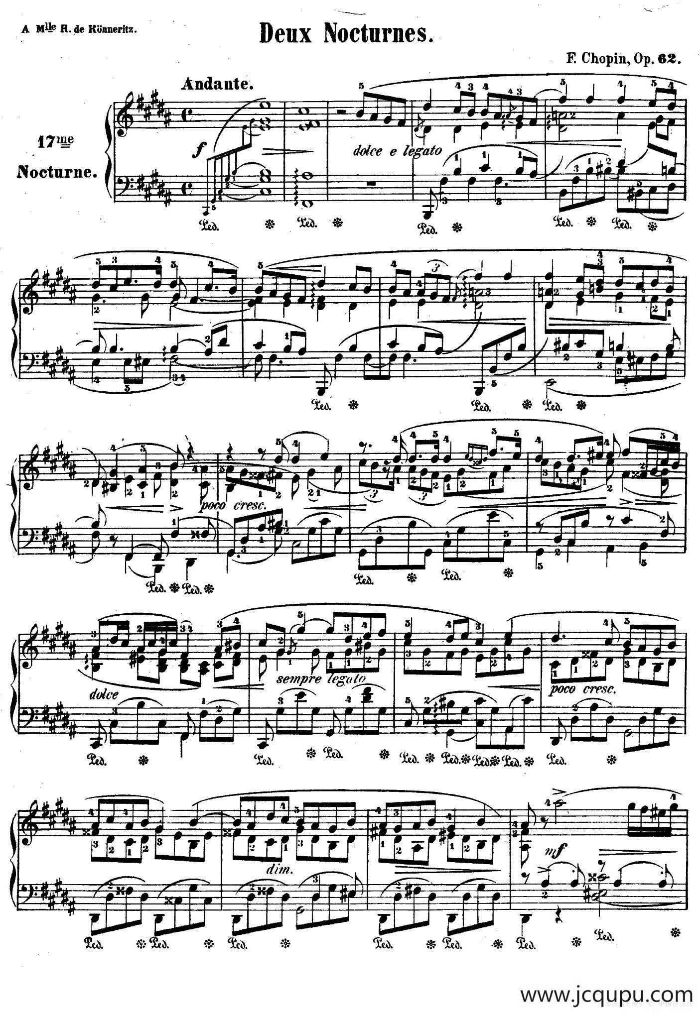 Deux Nocturnes（17——18）简谱