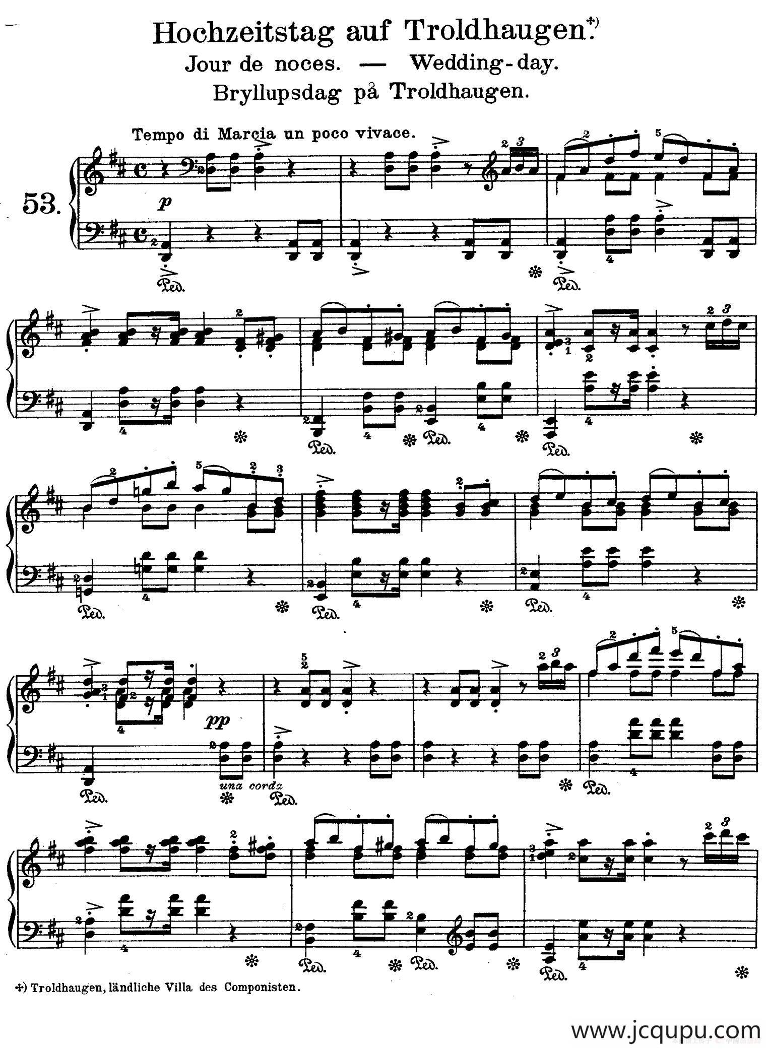 Lyric Pieces Op.65，No.6简谱