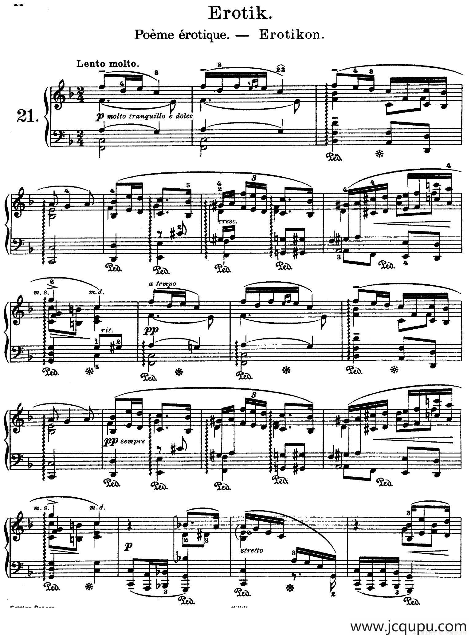 Lyric Pieces, Op.43, No.5简谱