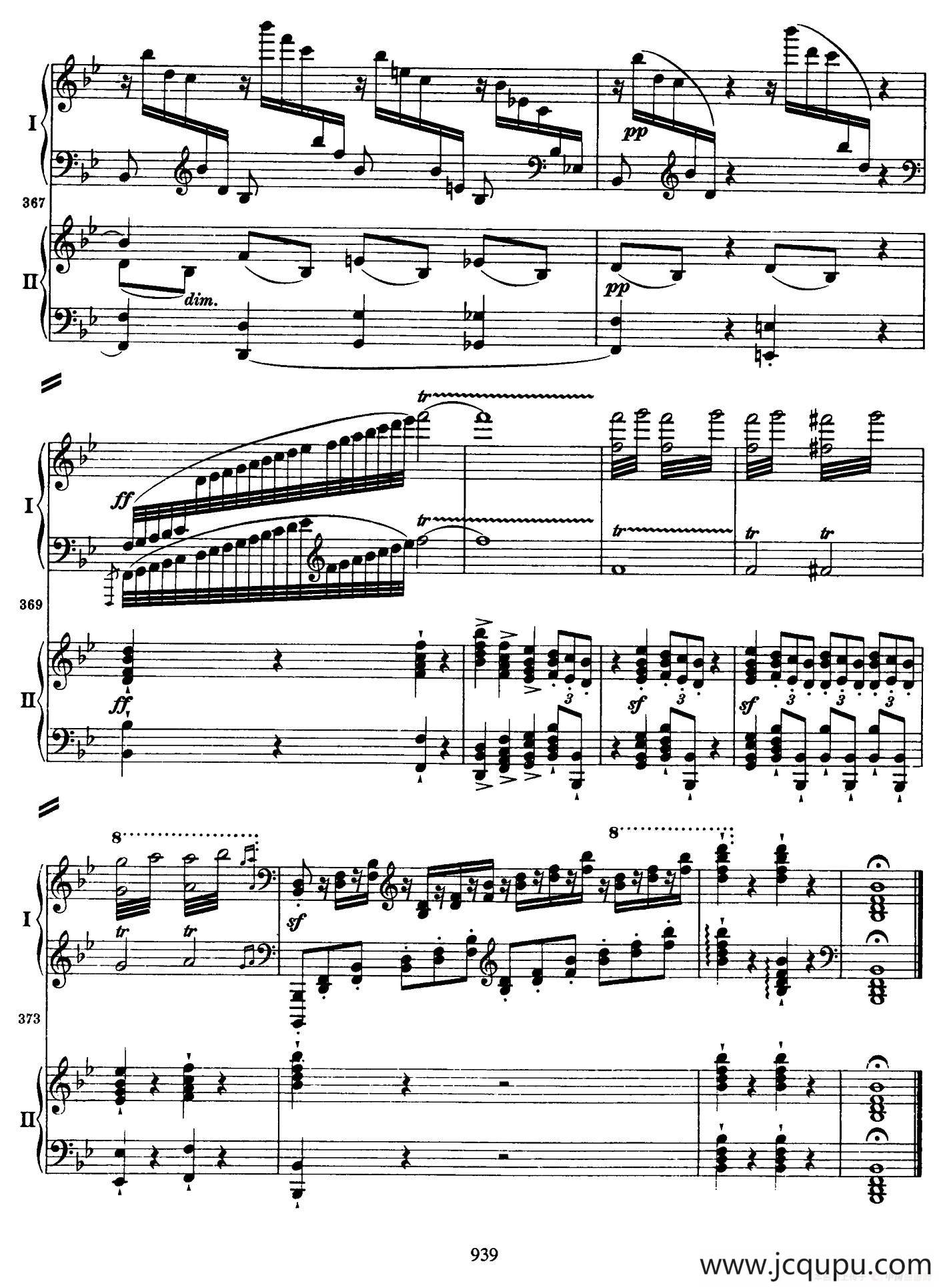 降B大调第二钢琴协奏曲 （P41——50）简谱