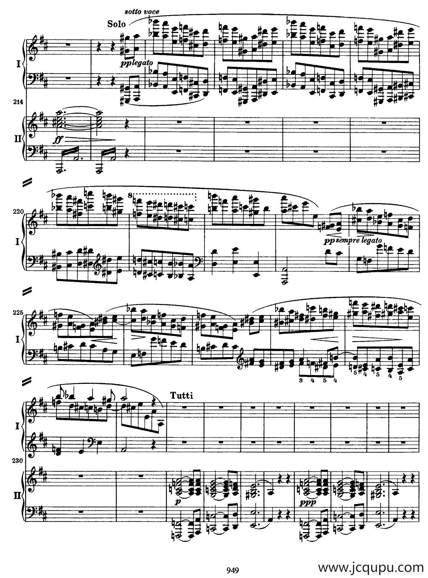 降B大调第二钢琴协奏曲（P51——60）简谱