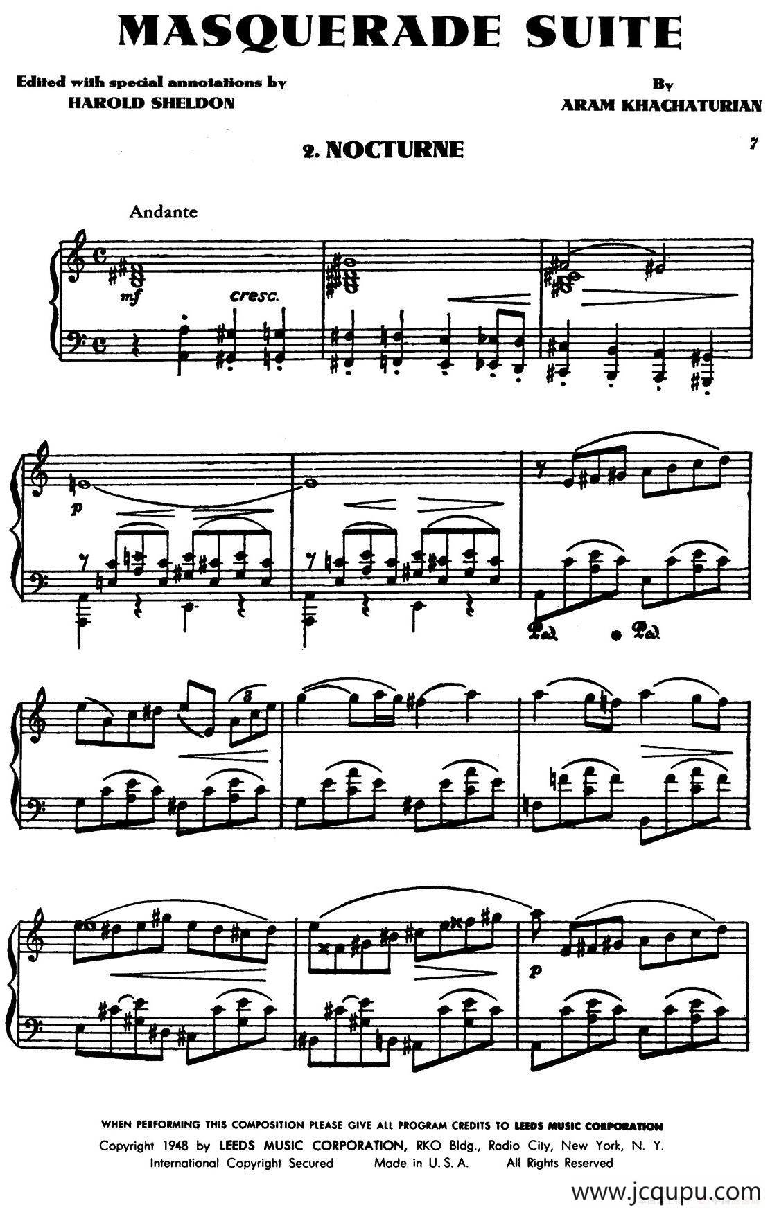 Masquerade Suite（Ⅱ）简谱