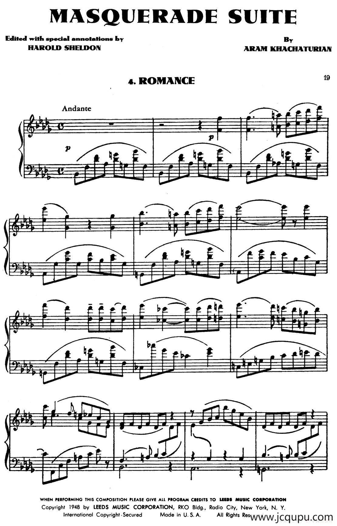 Masquerade Suite（Ⅳ）简谱