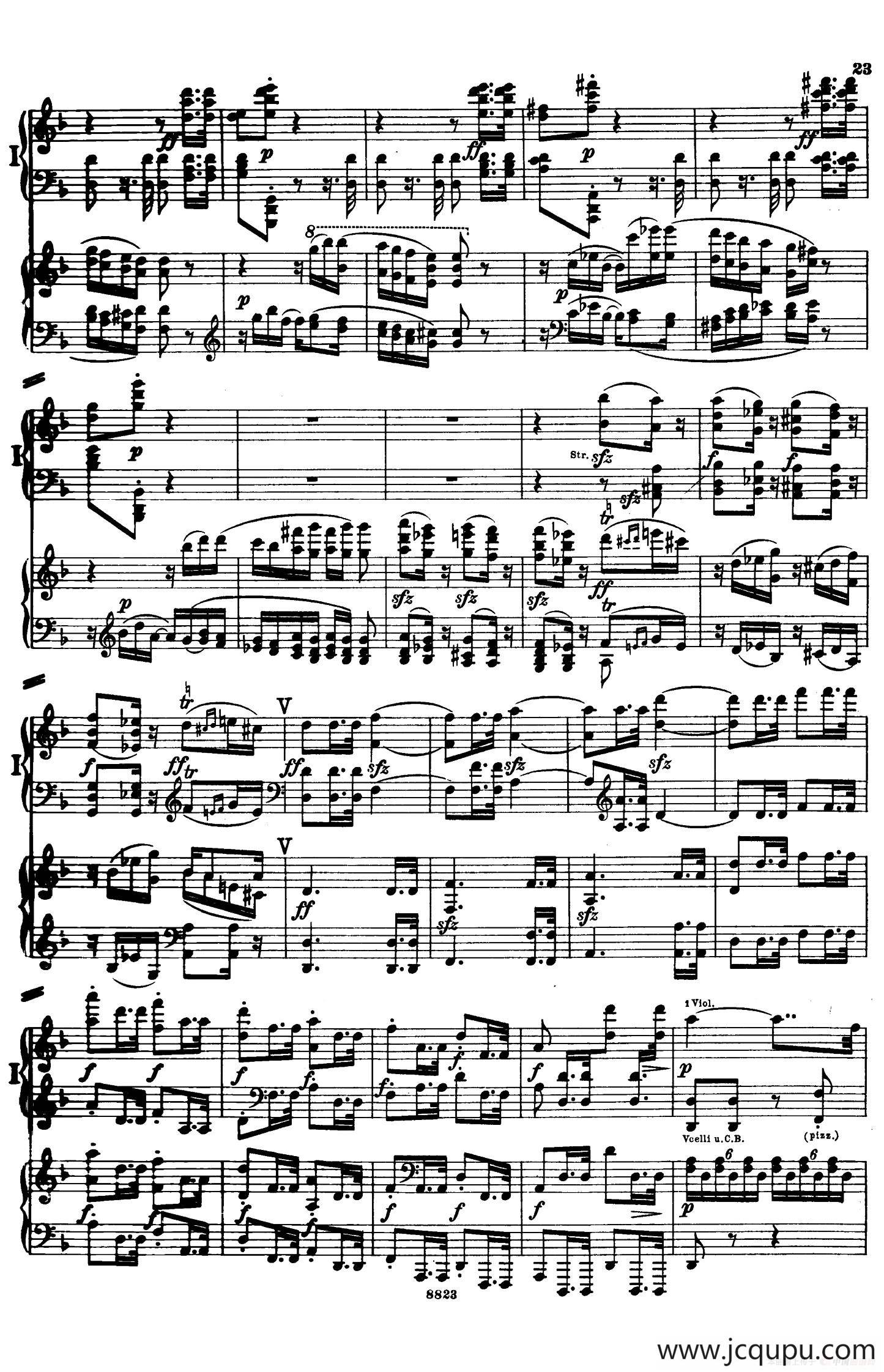 d小调第九交响曲 Op.125（双钢琴P23——32）简谱