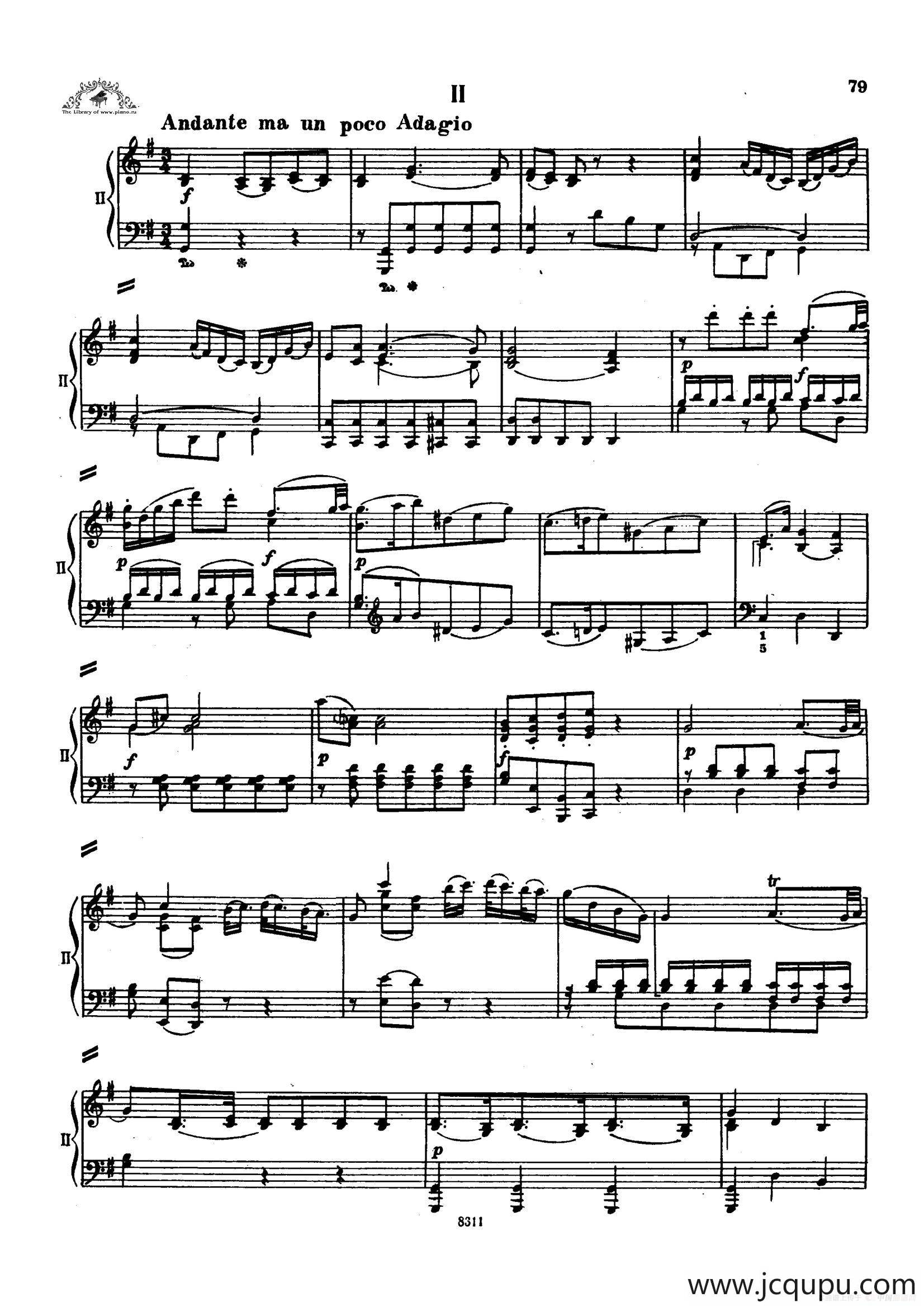 Concerto no 5 K 175 - 2 Piano（Ⅱ）简谱