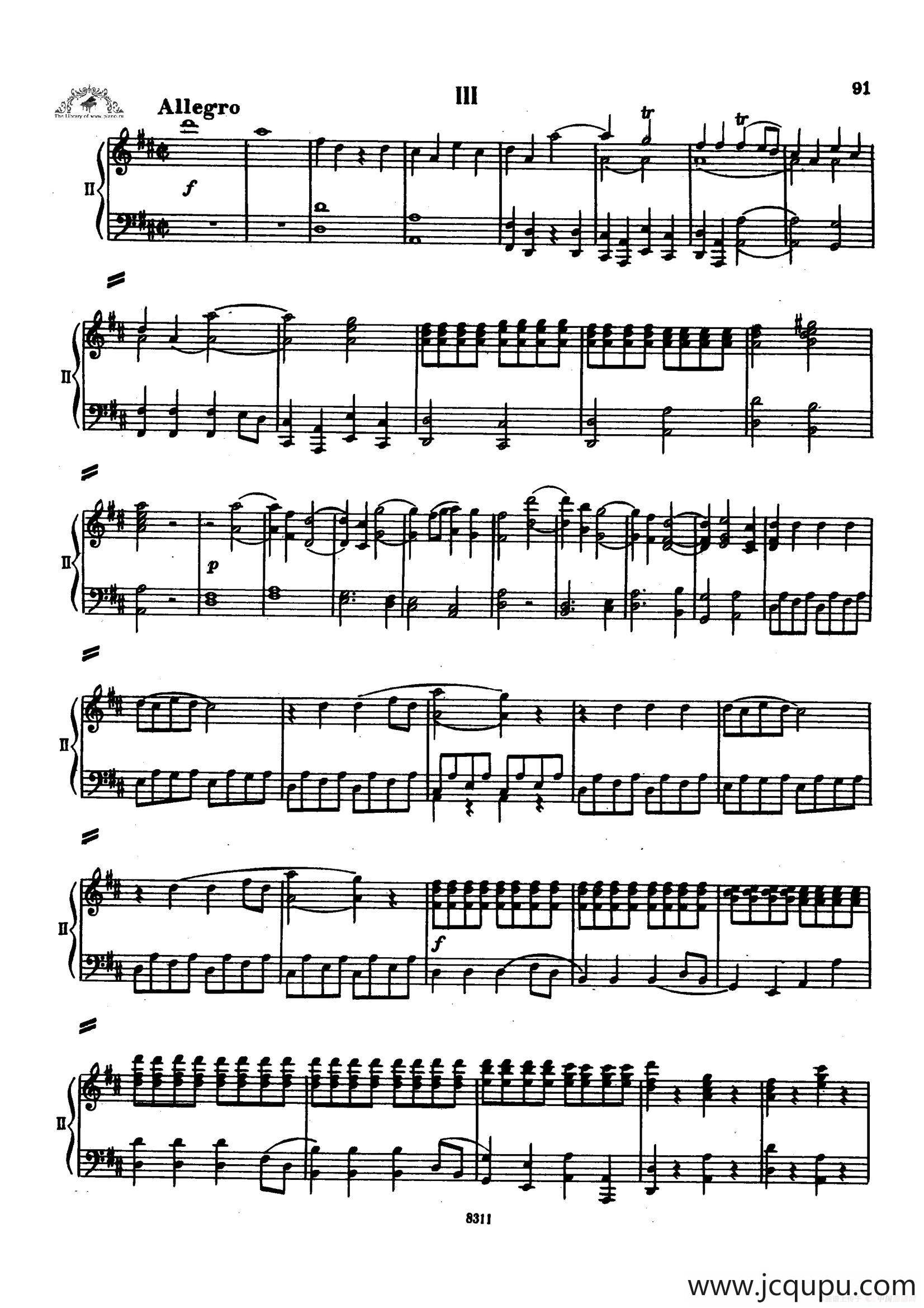 Concerto no 5 K 175 - 2 Piano（Ⅲ）简谱