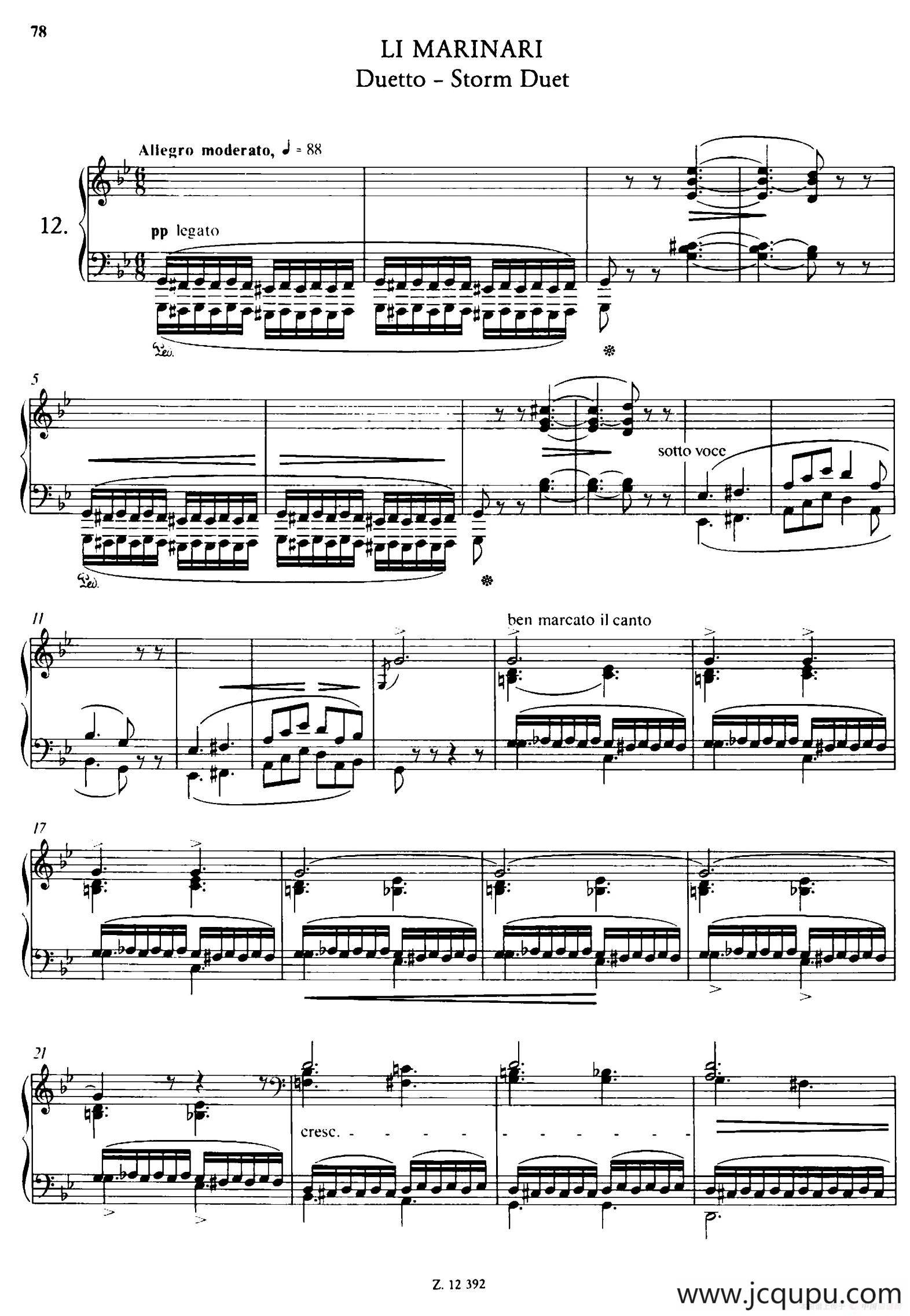 Soirées Musicales S.424（《音乐晚会（全12首）》第12首）简谱