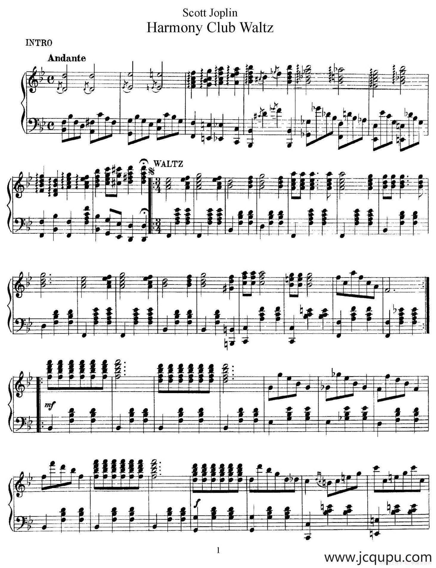 Harmony Club Waltz简谱