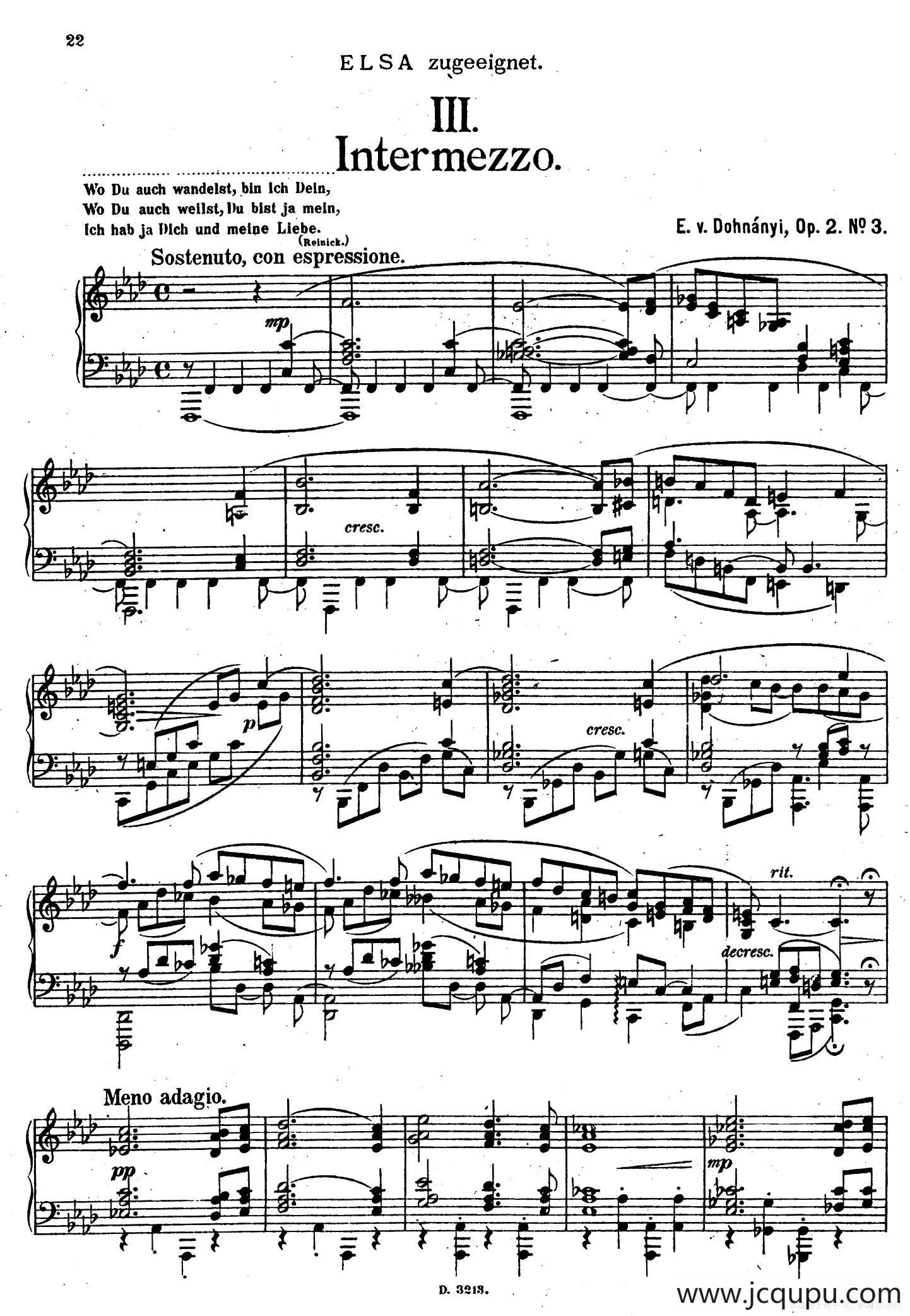 Four Pieces 4首小品 Op.2（Ⅲ）简谱