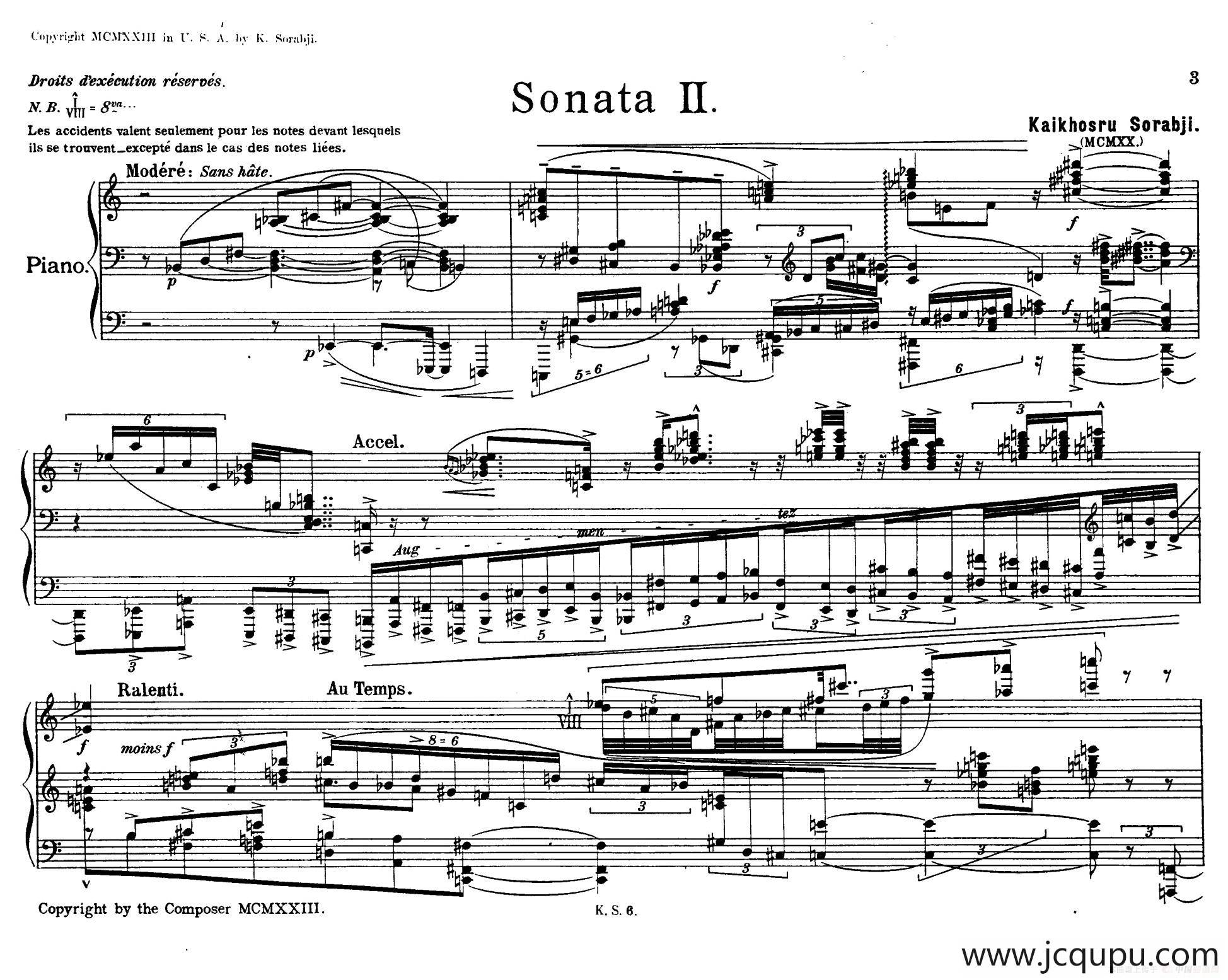 Piano Sonata No.2（第二钢琴奏鸣曲）（P3——22）简谱
