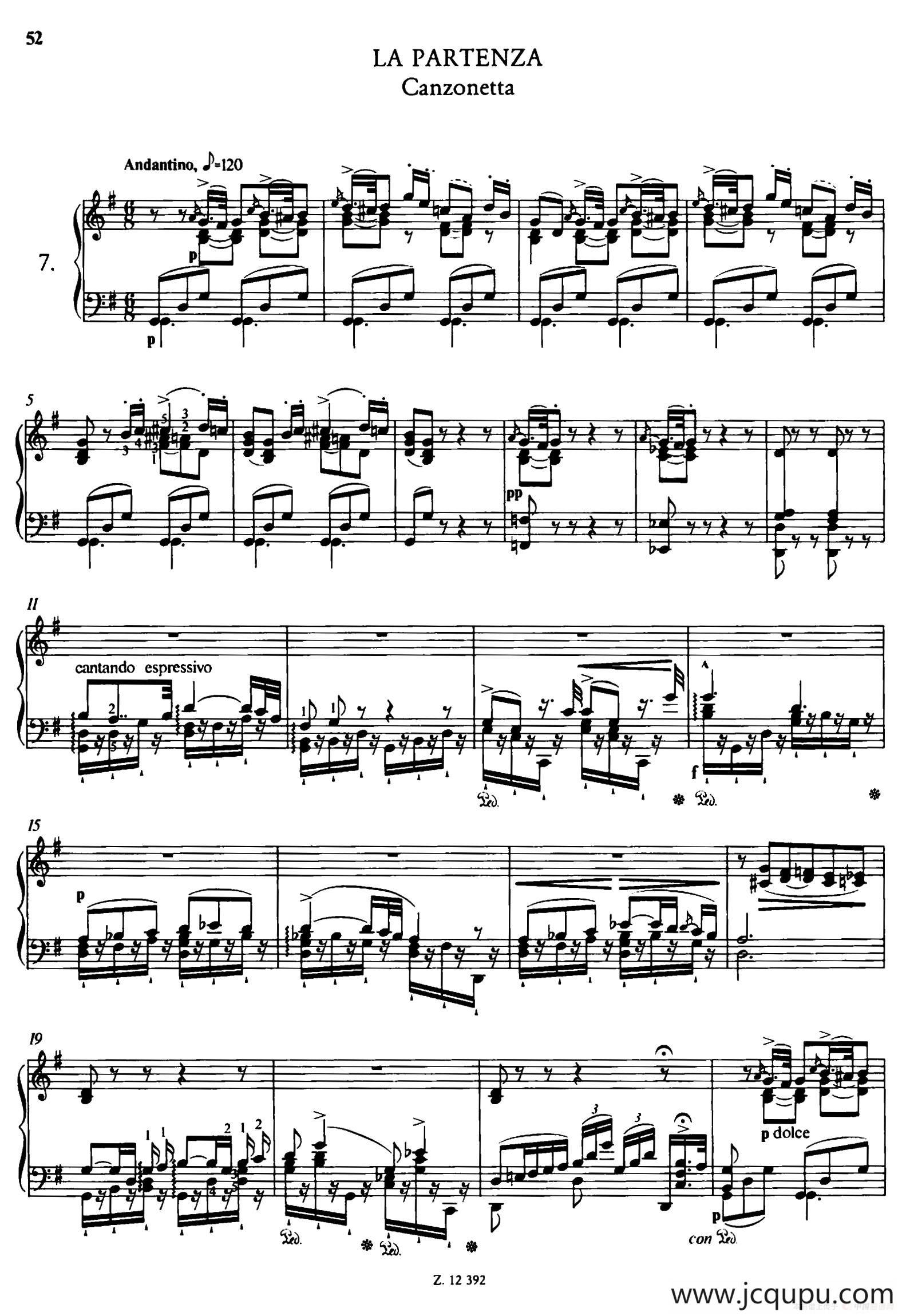 Soirées Musicales S.424（《音乐晚会（全12首）》第7首）简谱