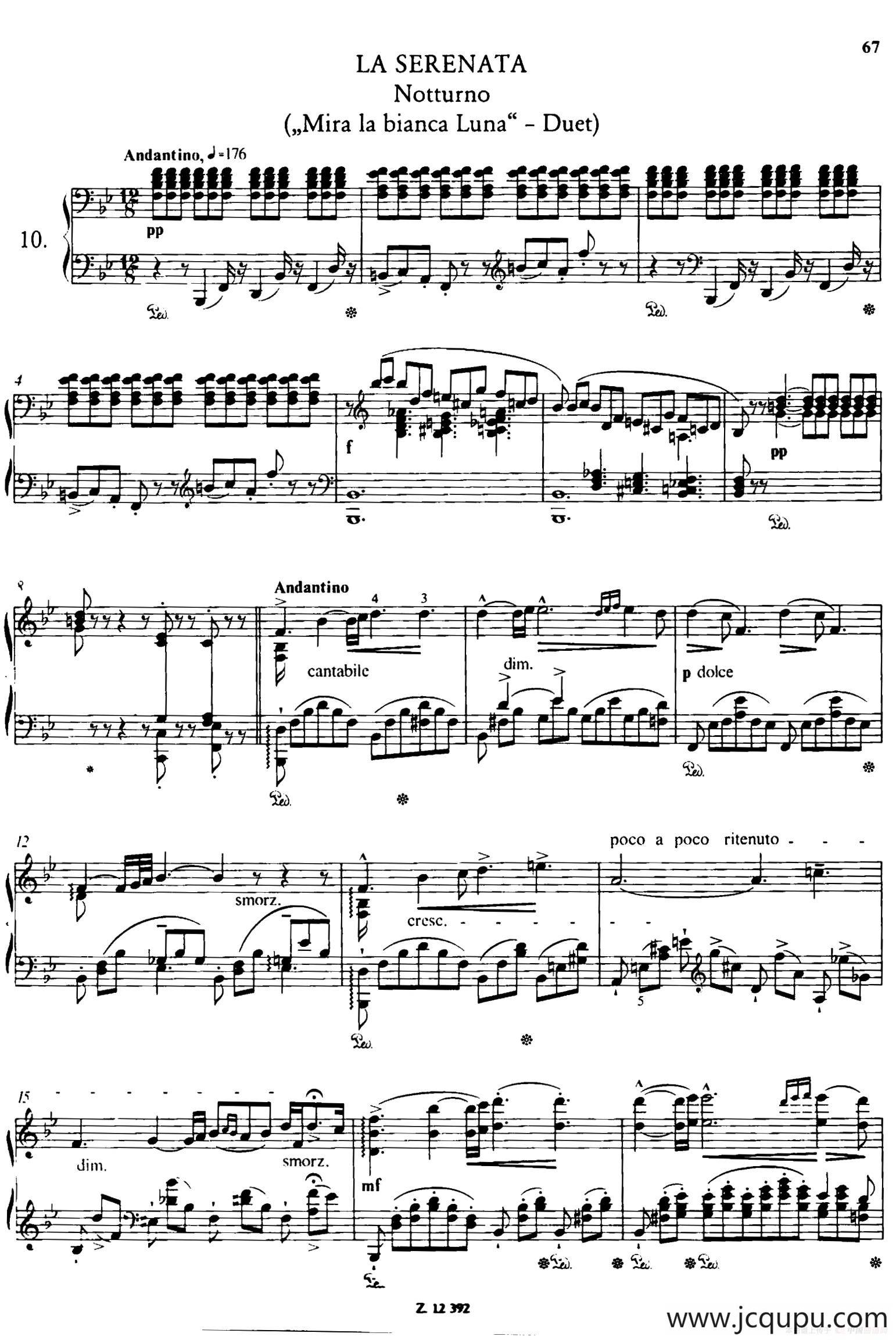 Soirées Musicales S.424（《音乐晚会（全12首）》第10首）简谱