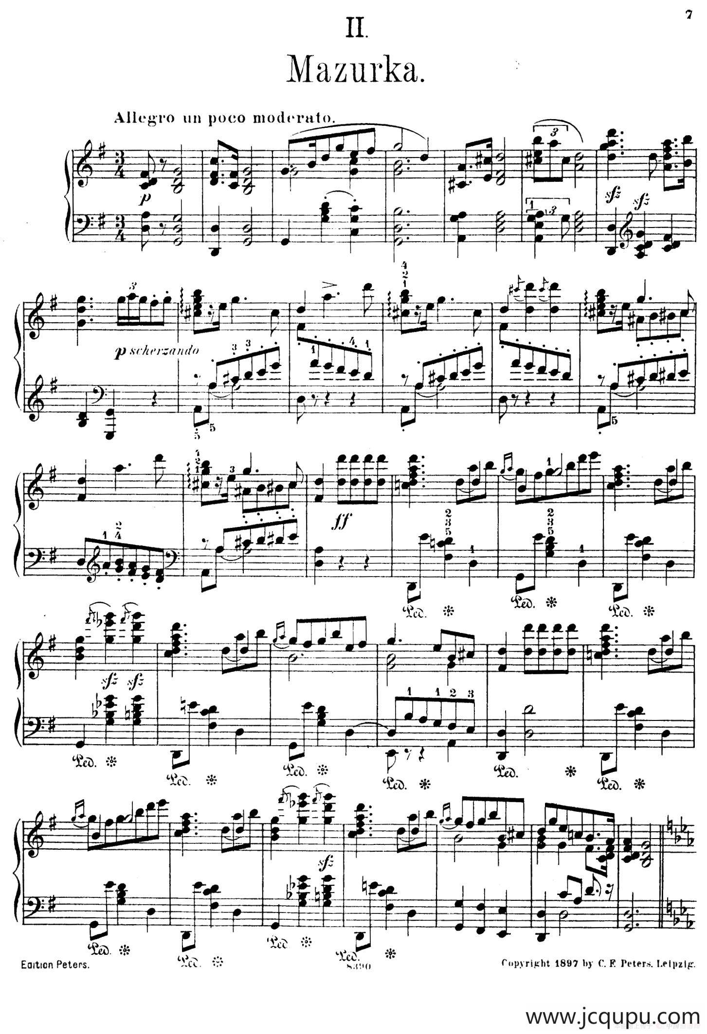 4首波兰民族舞曲 Op.55（Ⅱ）简谱