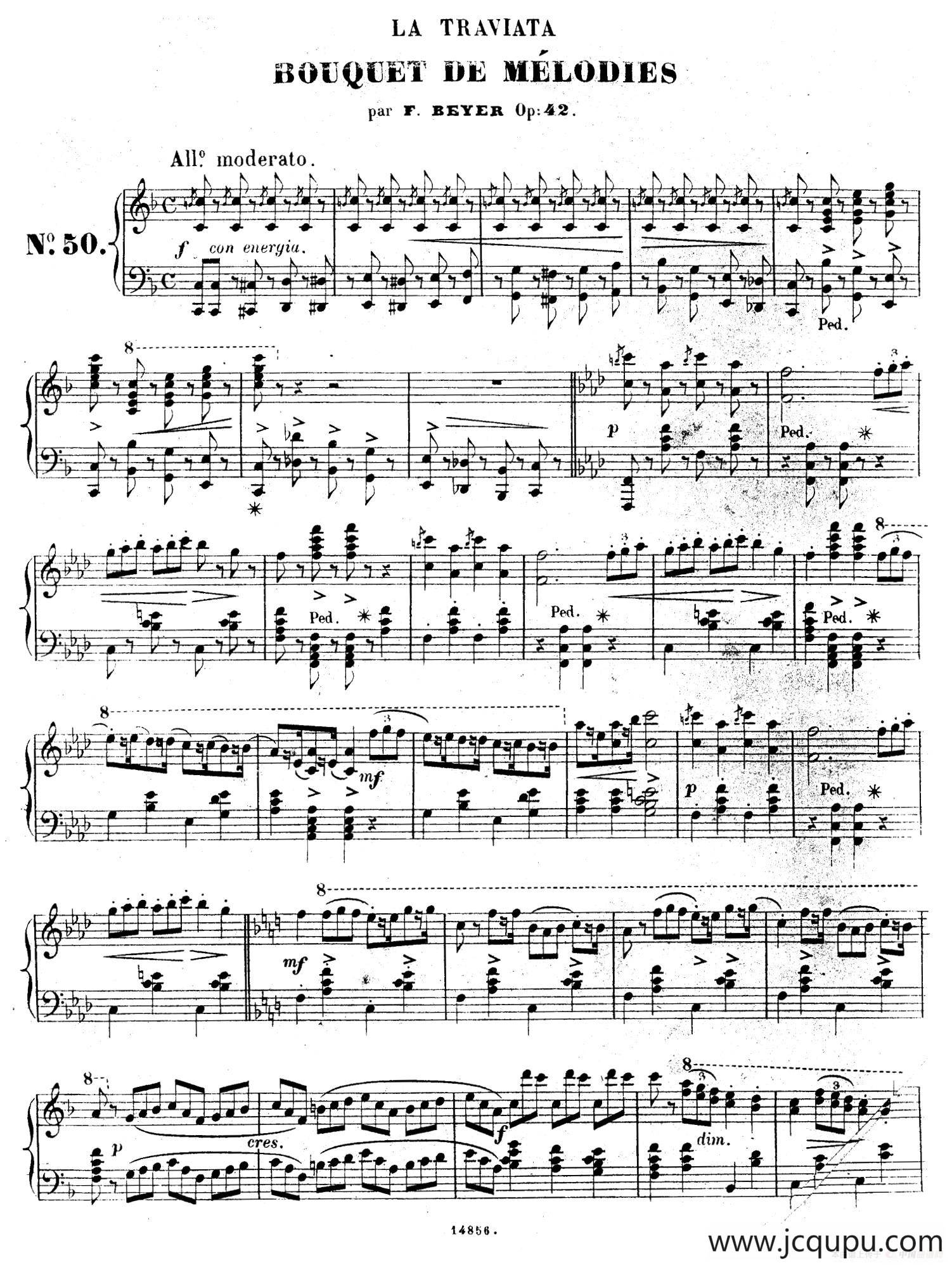 Bouquet de Melodies（茶花女幻想曲）简谱